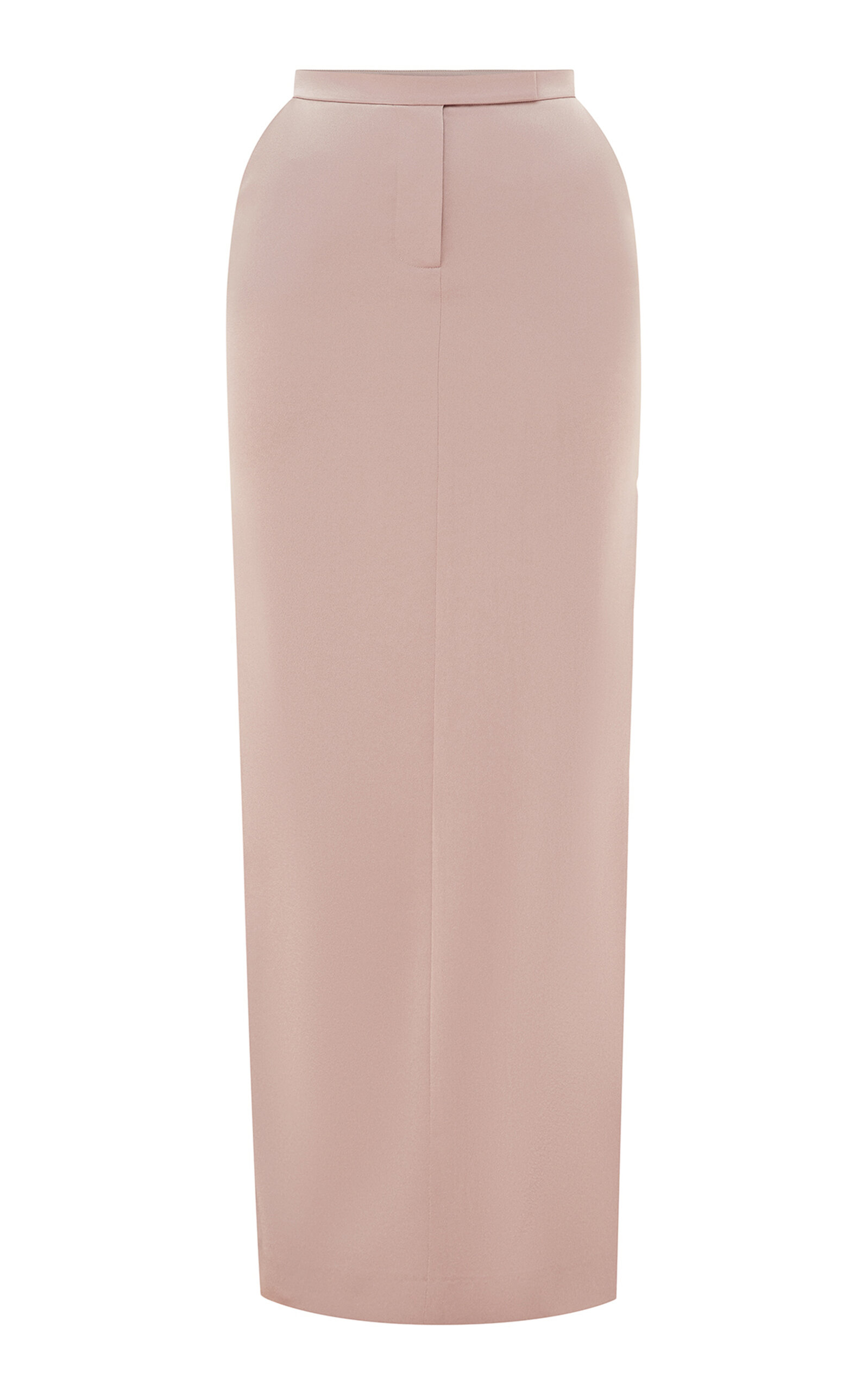 Shop Alex Perry Tailored Satin Crepe Maxi Skirt In Neutral