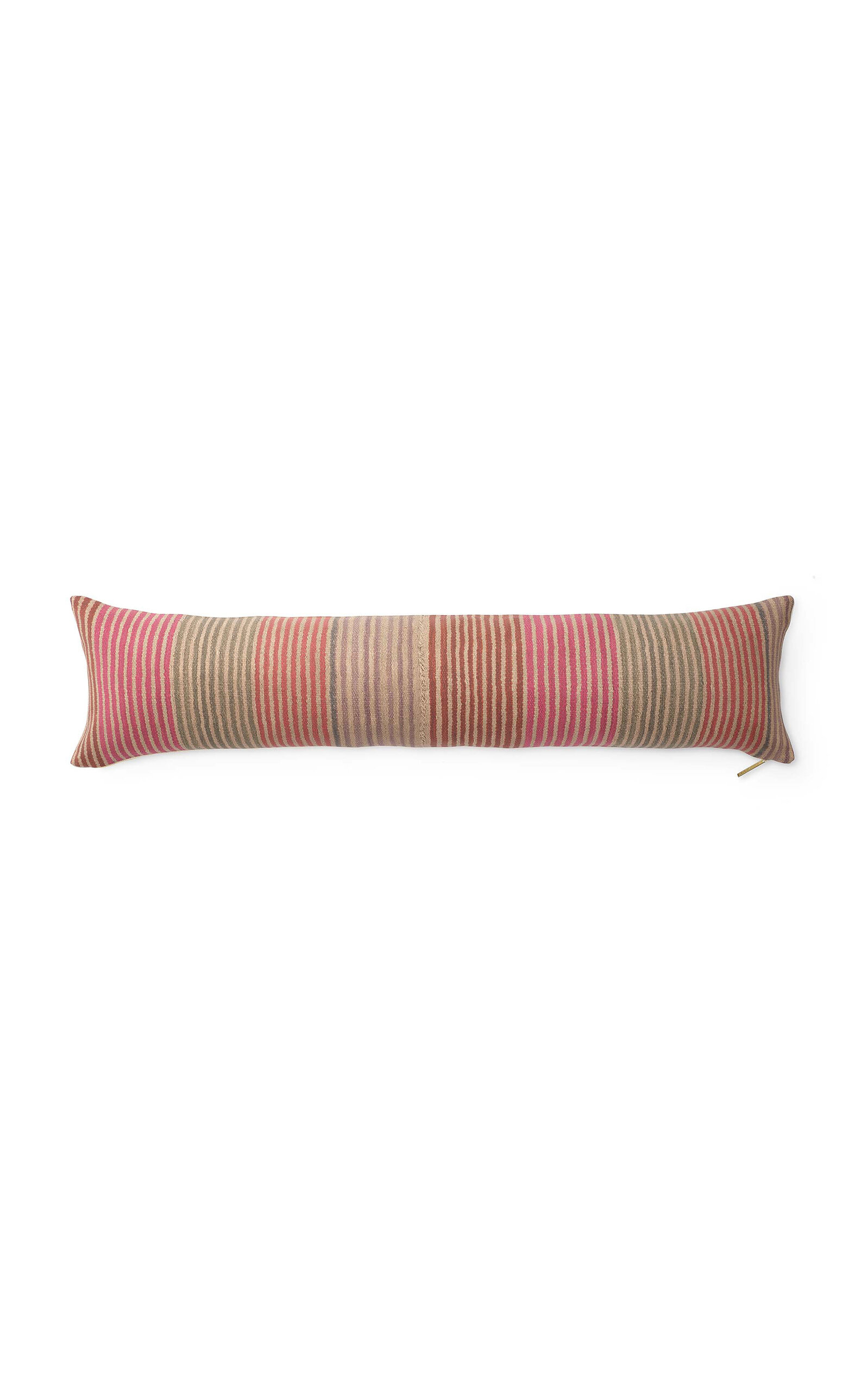 Shop St. Frank Frazada Candy-striped Linen-cotton Pillow In Multi