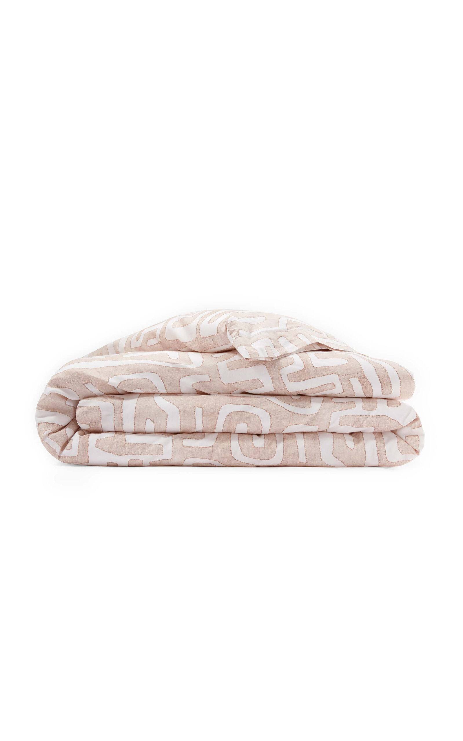 Shop St. Frank Classic Kuba Cloth Cotton Full/queen Duvet Cover In Light Pink