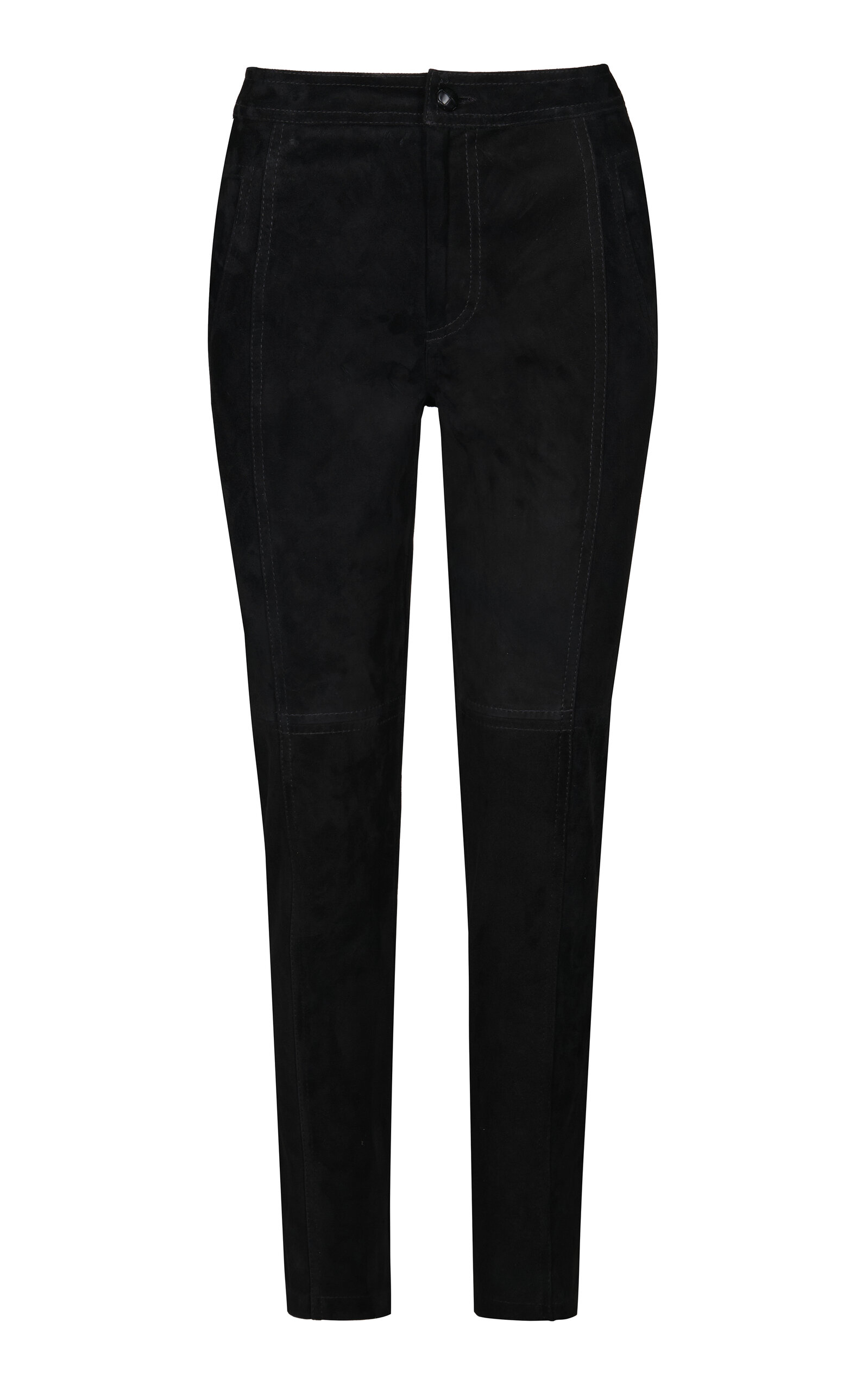 Johanna Ortiz Black Shadow Origin Tapered Suede Pants