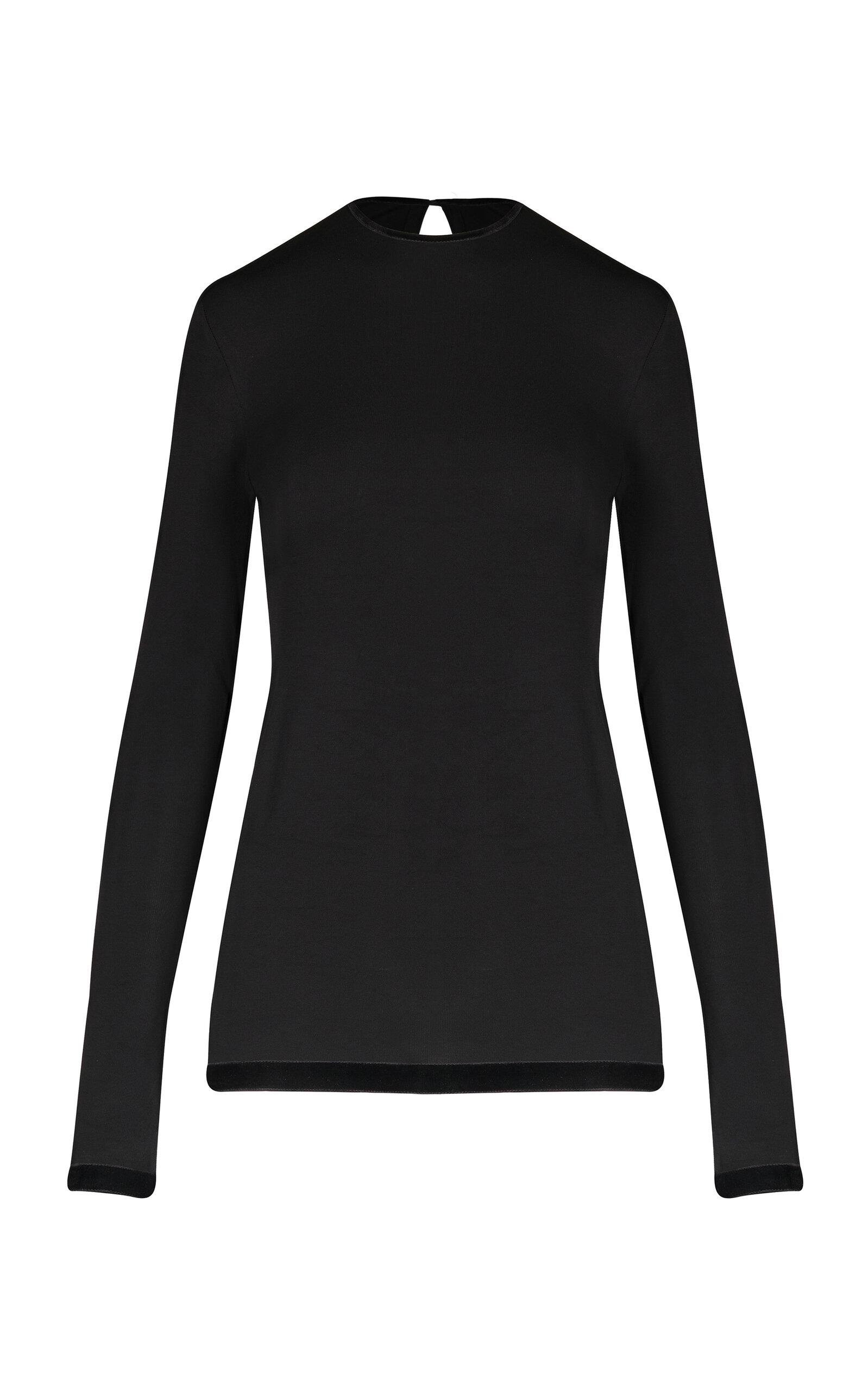 Johanna Ortiz Matter And Spirit Crewneck Jersey Top In Black