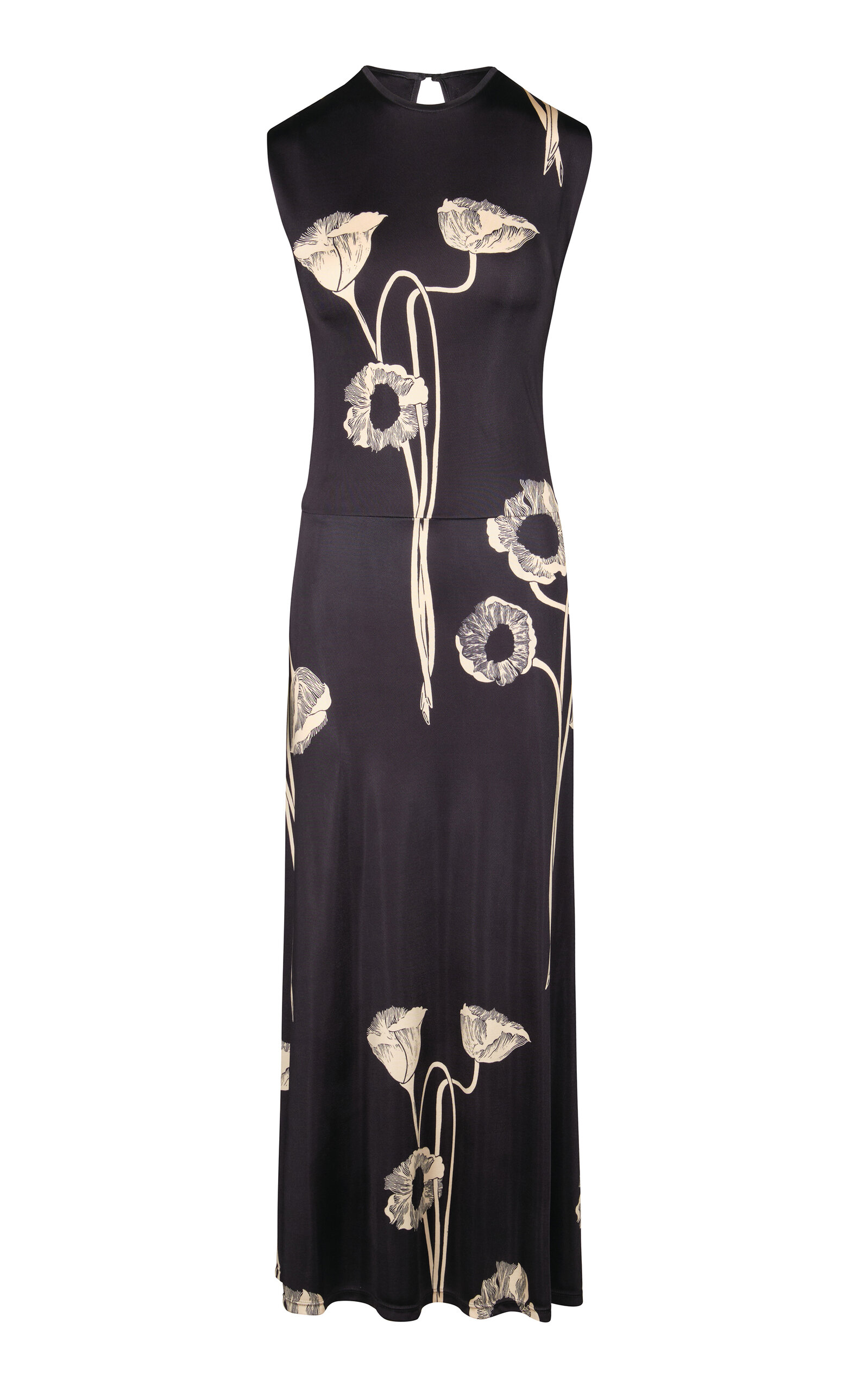 Shop Johanna Ortiz Oriental Chronicles Draped Jersey Midi Dress In Black