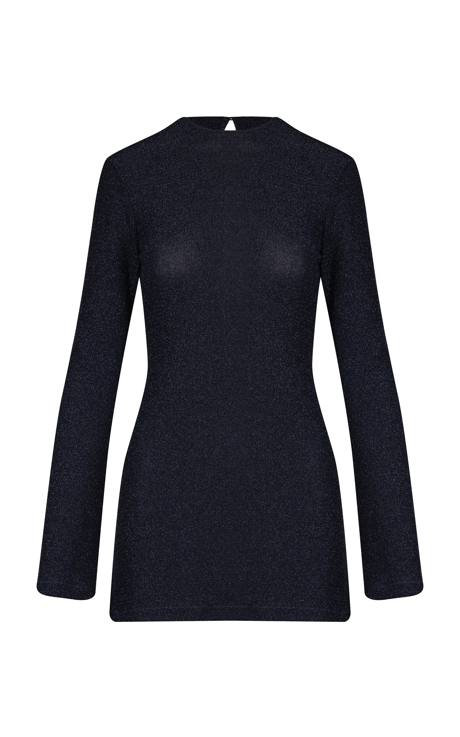 Shop Johanna Ortiz Self Love Knit Lurex Top In Navy