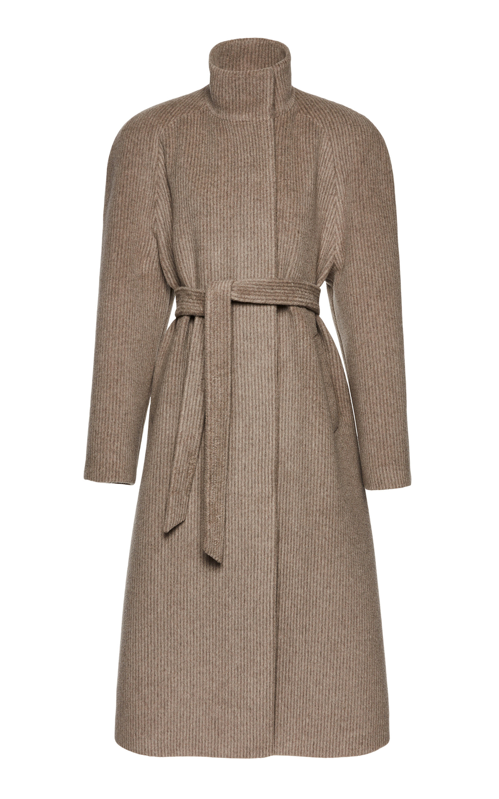 Magda Butrym Cotton Wrap Coat In Nude