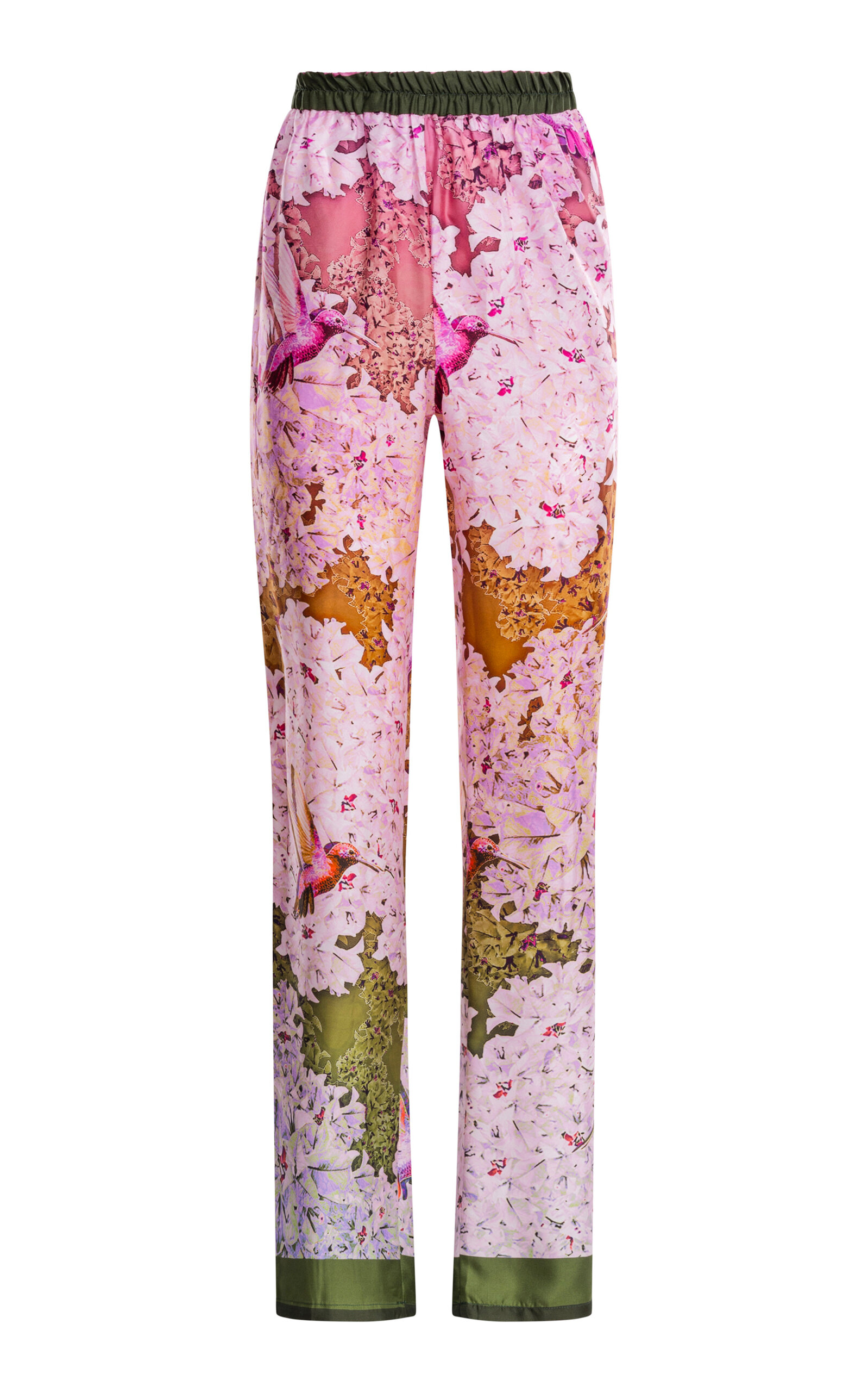 Banke Kuku Printed Silk Pajama Pants In Multi