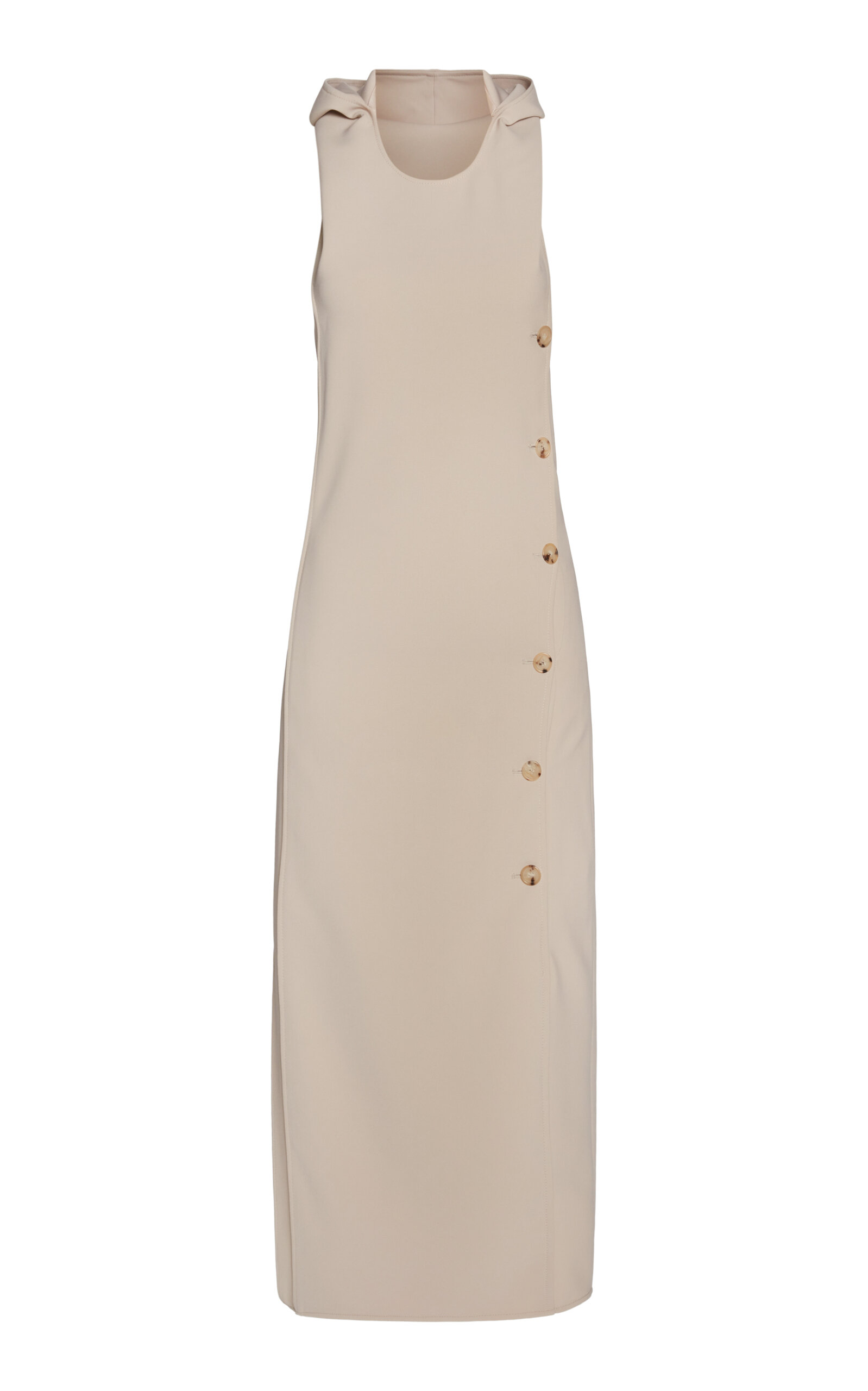 Courrèges Oblique Space Maxi Dress In Ivory