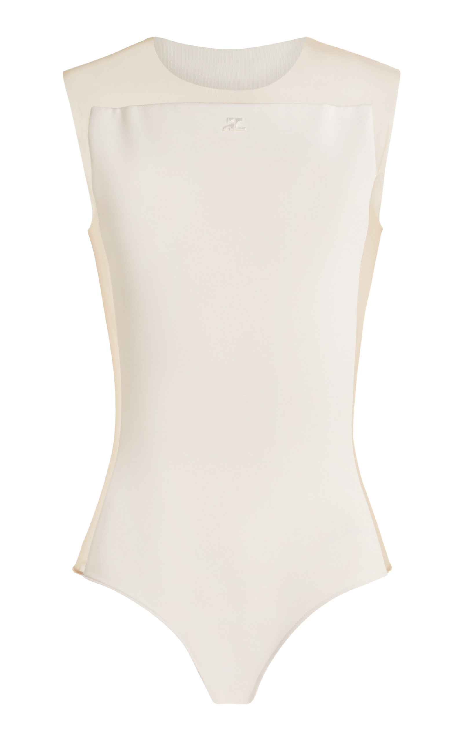 Courrèges Frame Illusion Bodysuit In Ivory