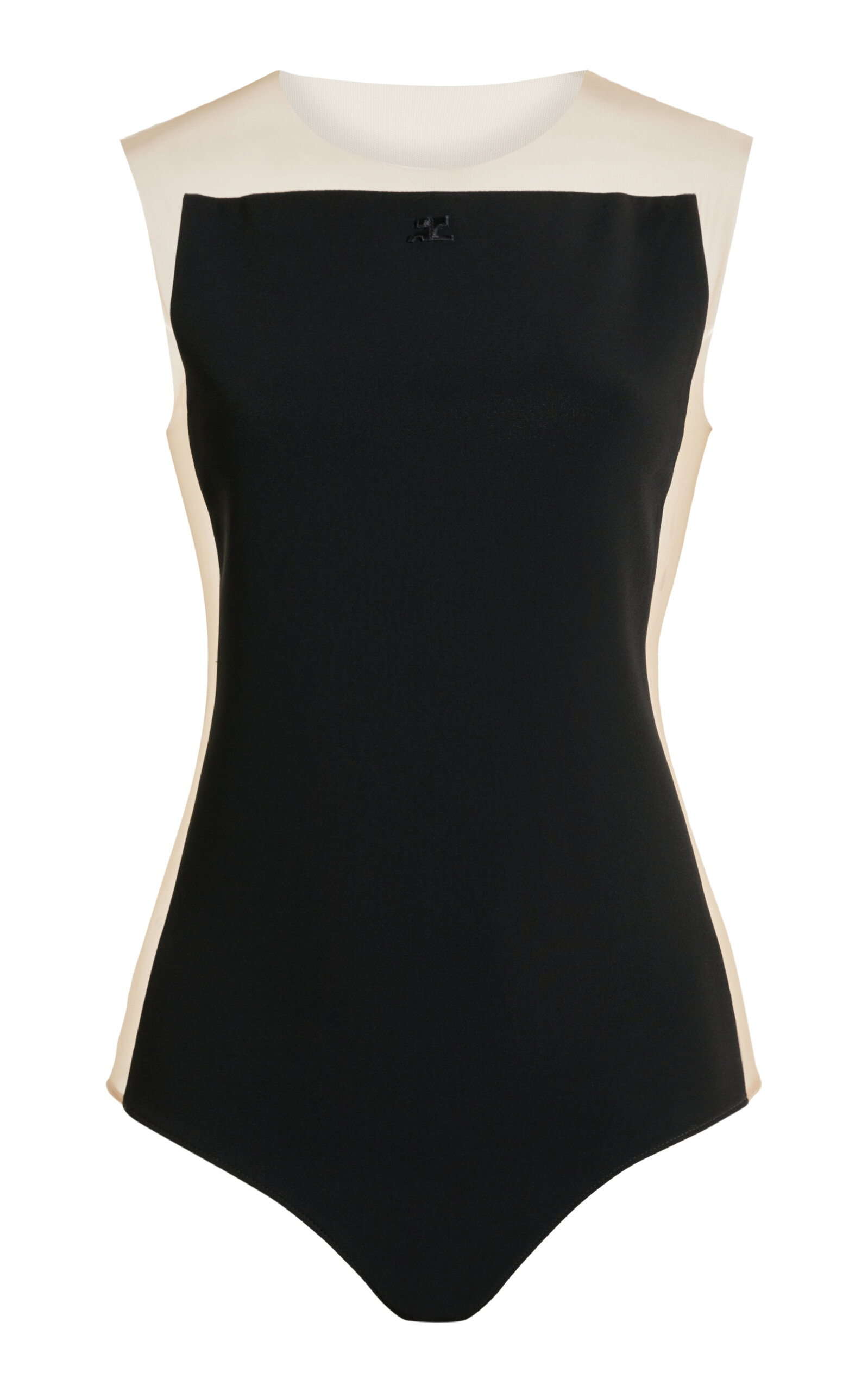 Courrèges Frame Illusion Bodysuit In Black