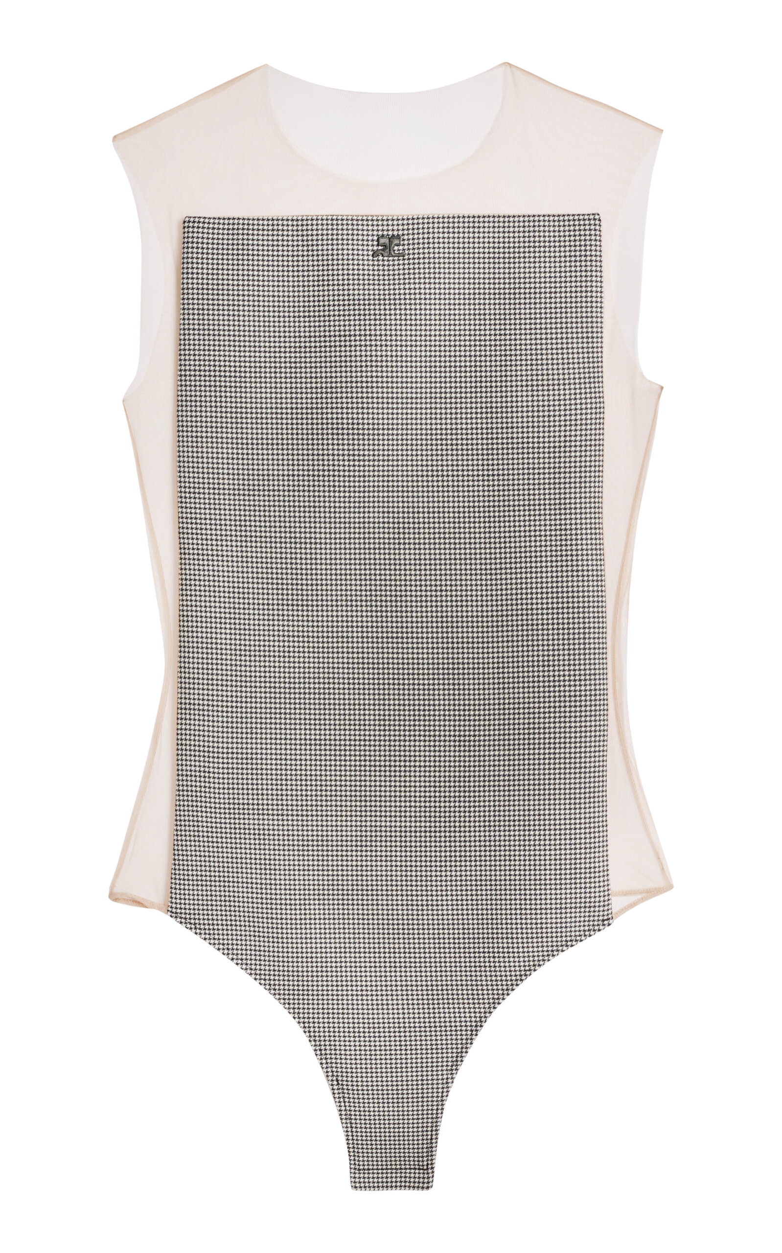 Courrèges Frame Illusion Bodysuit In Grey