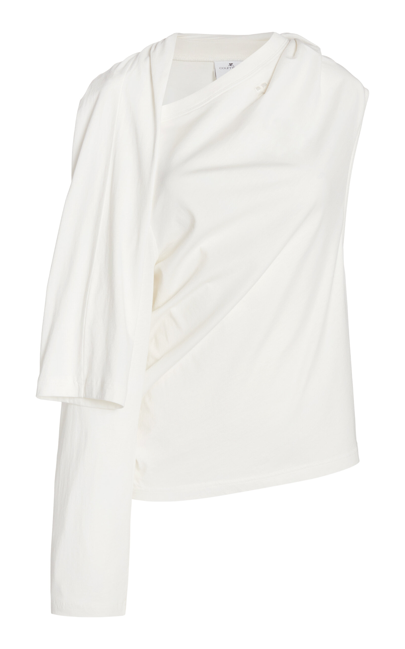 Courrèges Off-the-shoulder Draped Top In White