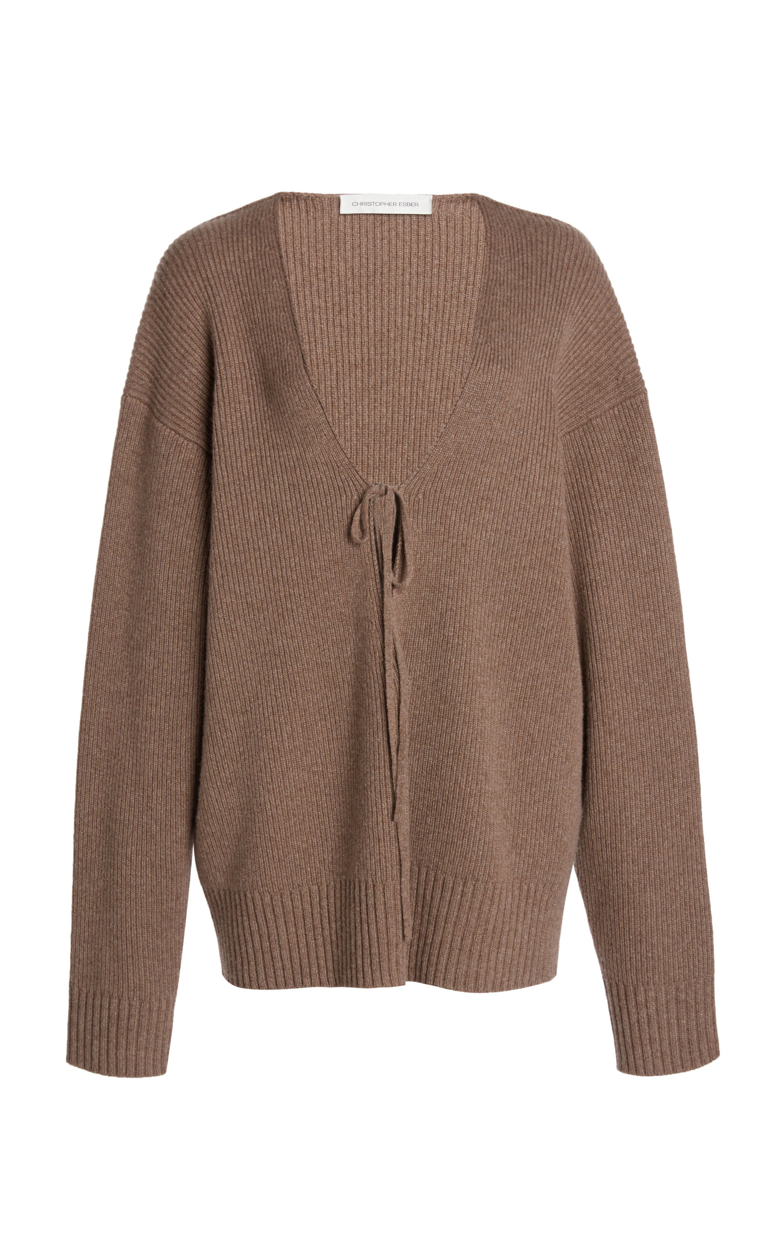 Christopher Esber V-neck Cashmere Sweater In Neutral