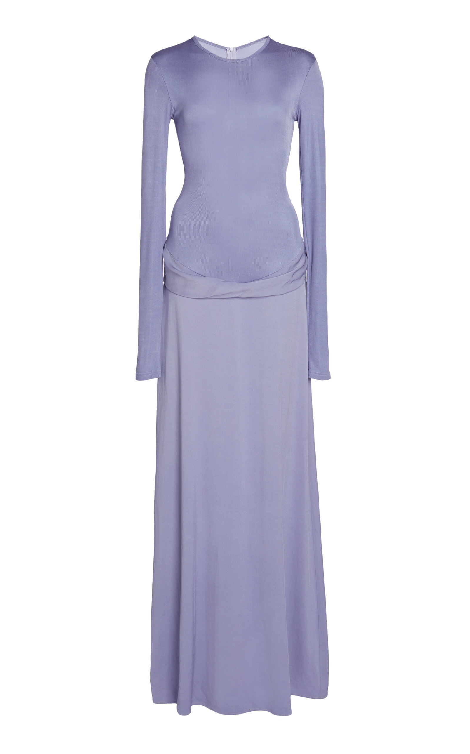 Christopher Esber Ribbed Maxi Dress In Purple