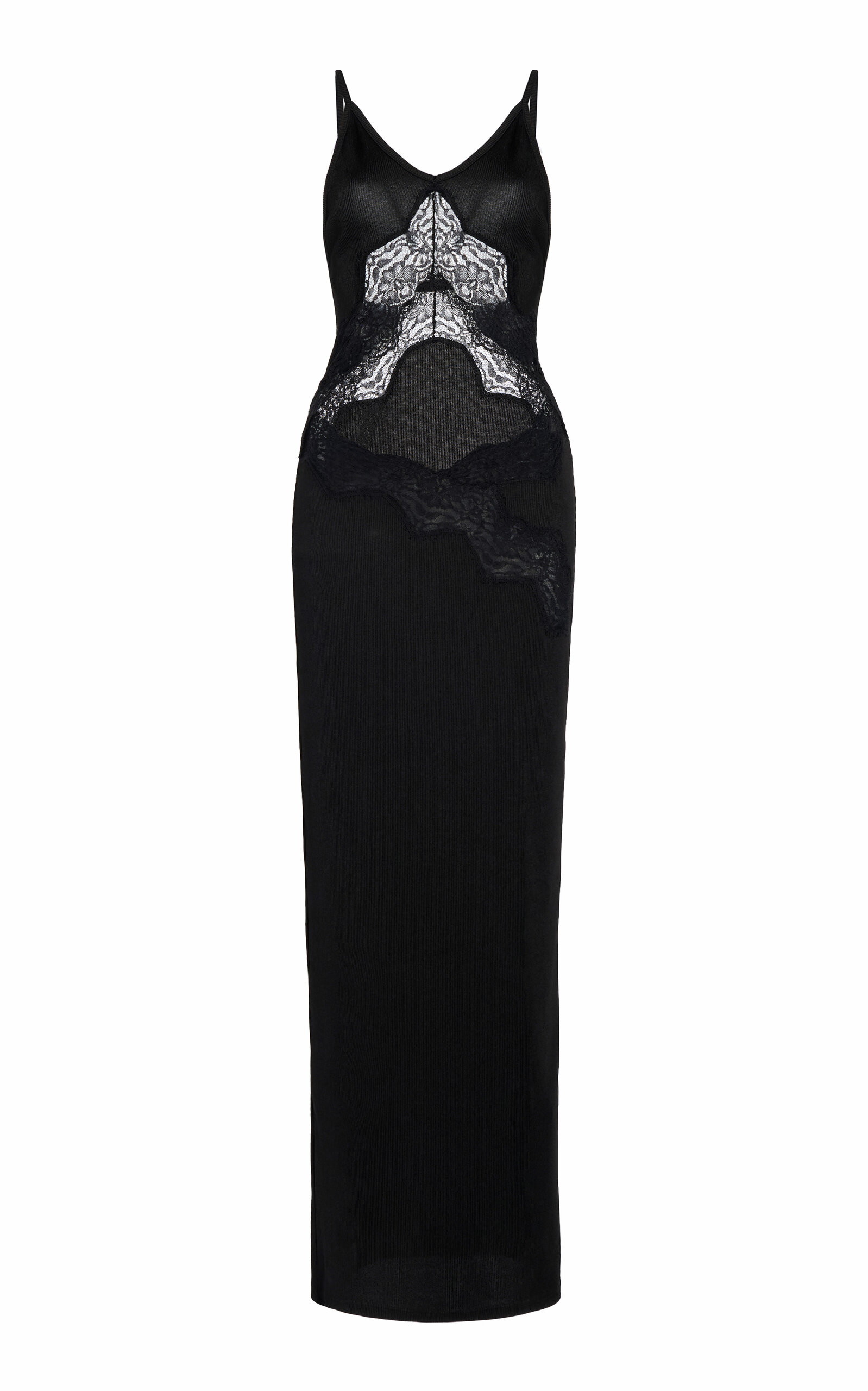 Christopher Esber Lace-detailed Halter Maxi Dress In Black