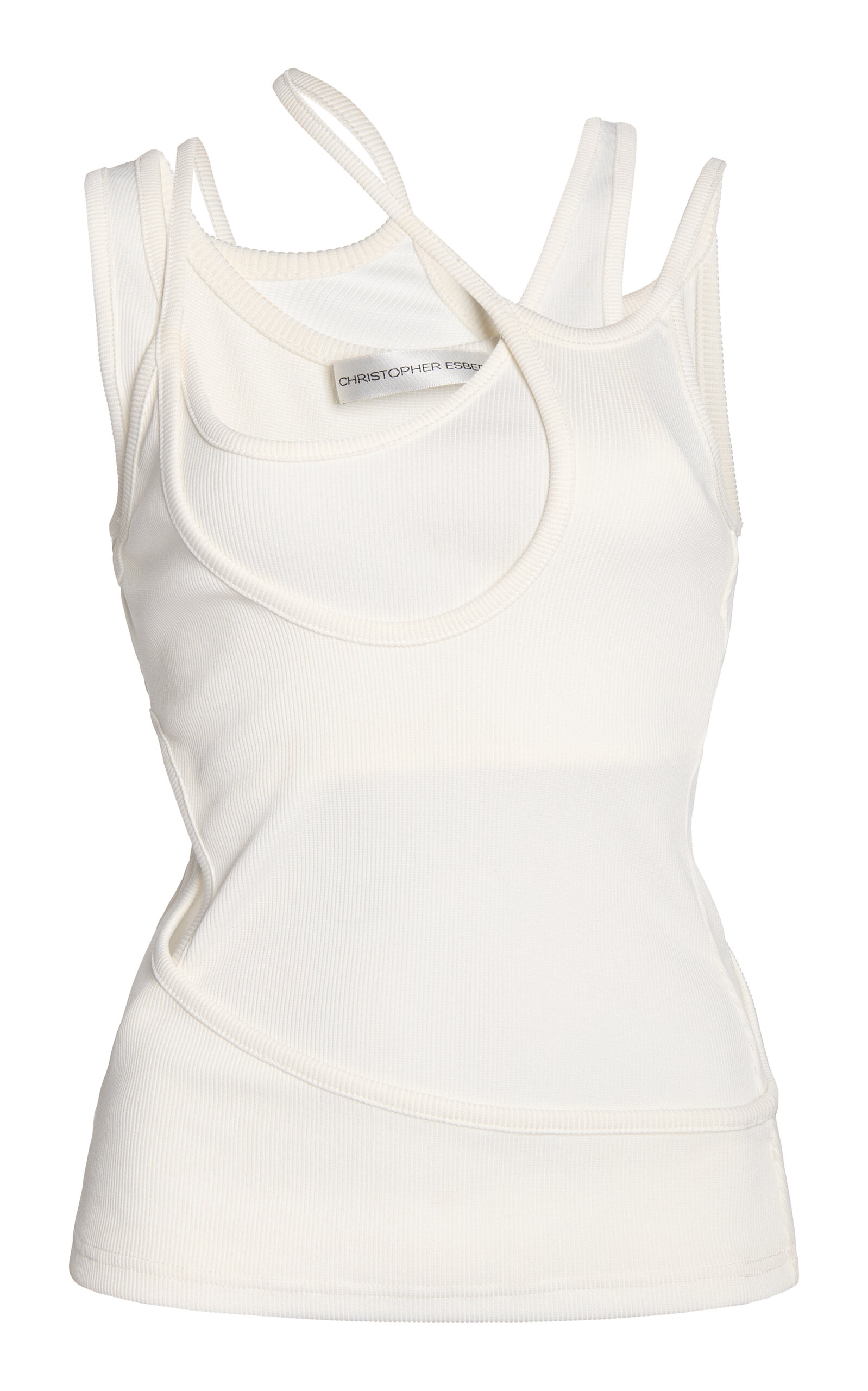 Christopher Esber Asymmetric Tank Top In White