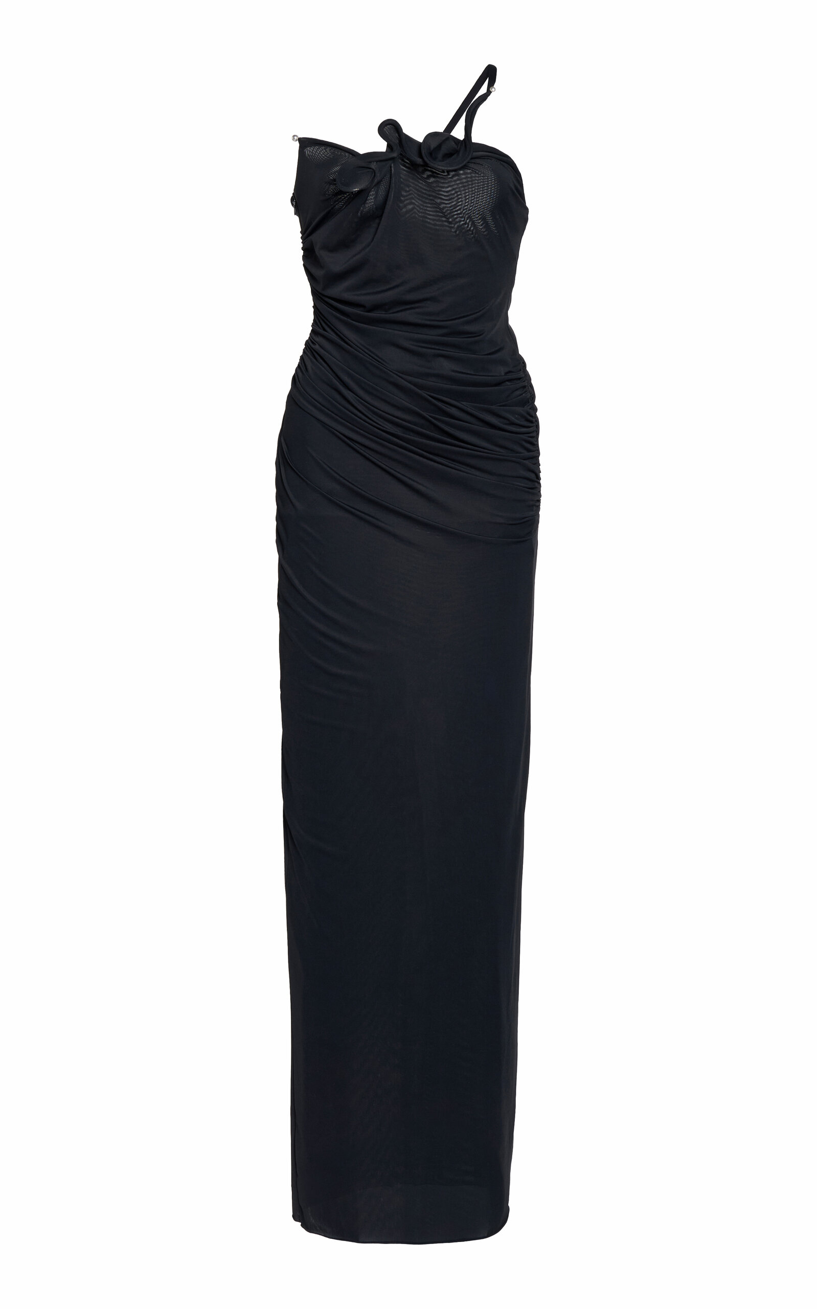 Christopher Esber Venus Asymmetric Maxi Dress In Black