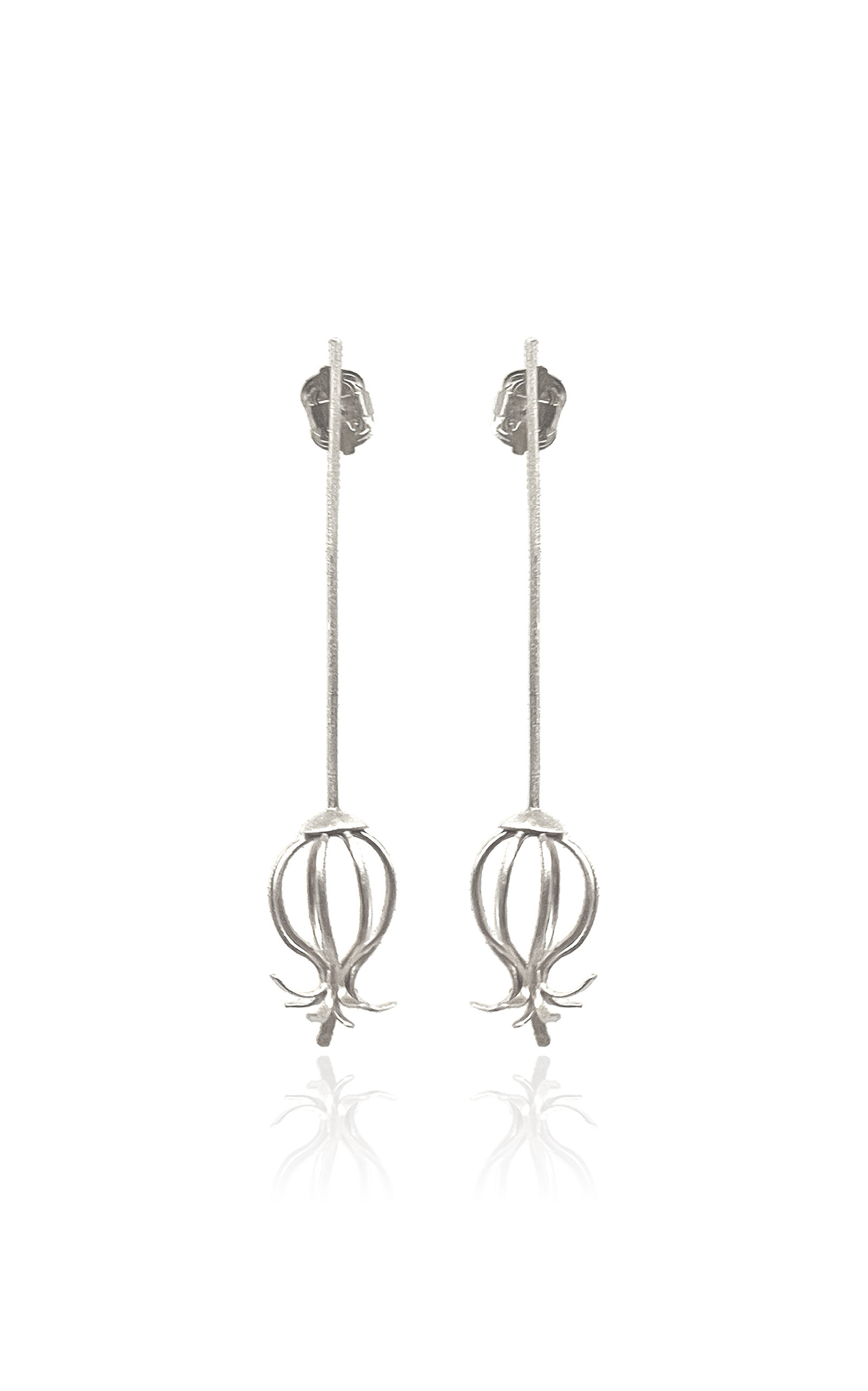 Johanna Ortiz Floral Lore Earrings In Silver