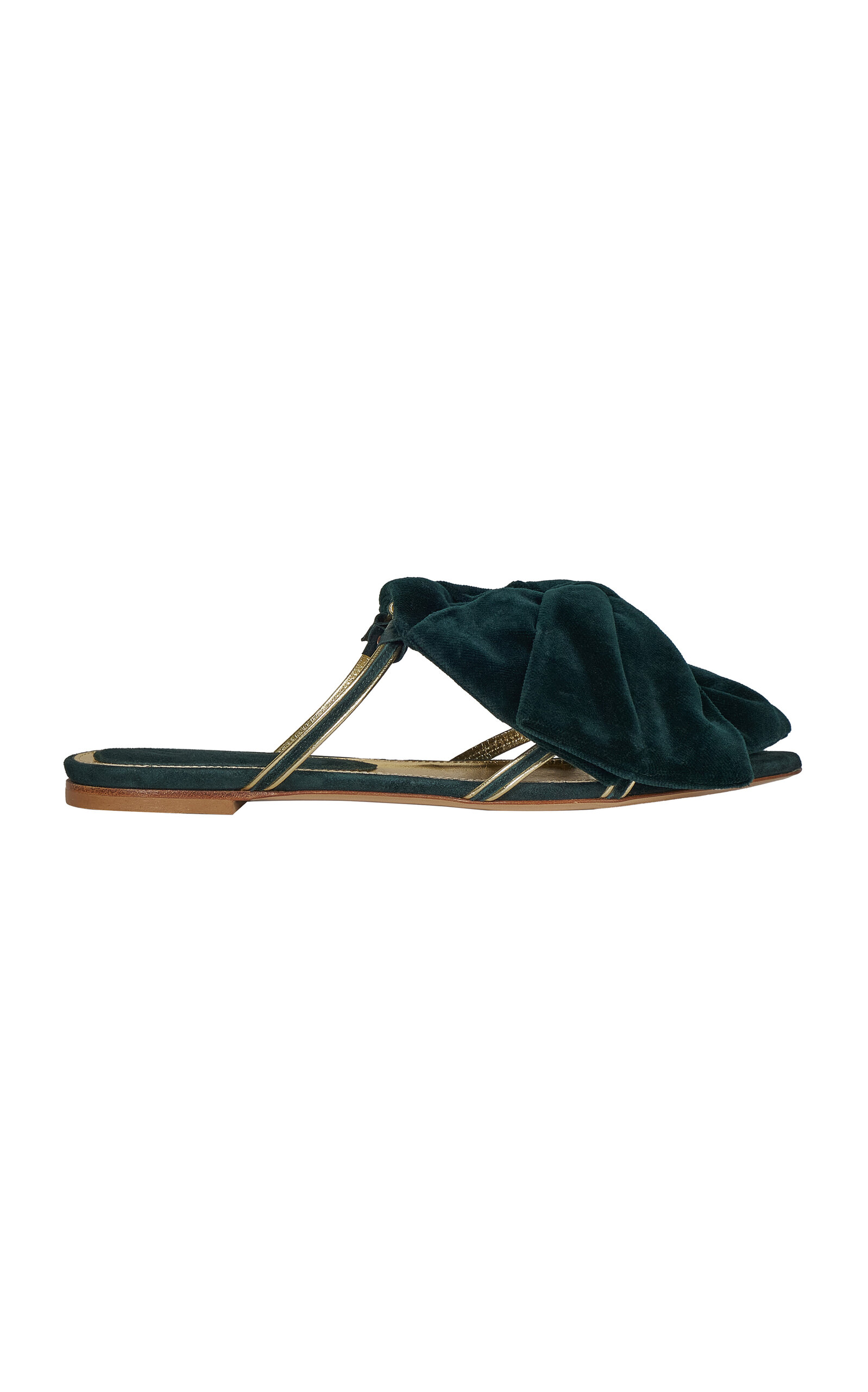 Johanna Ortiz The Sumerians Leather Flats In Green