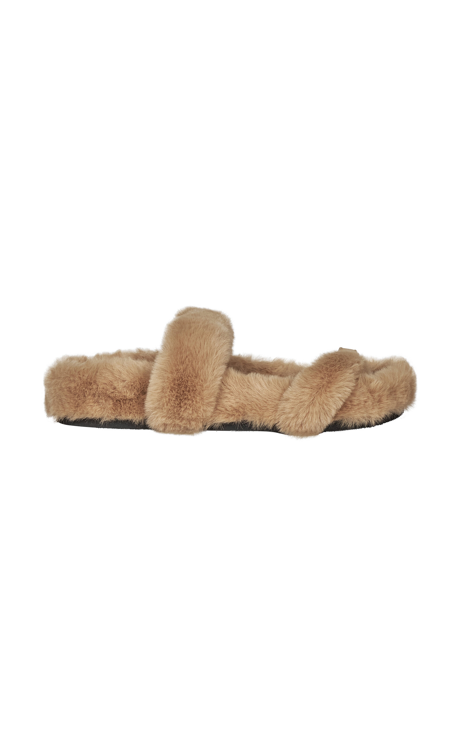 Johanna Ortiz Forbidden Pleasures Faux Fur Flats In Brown