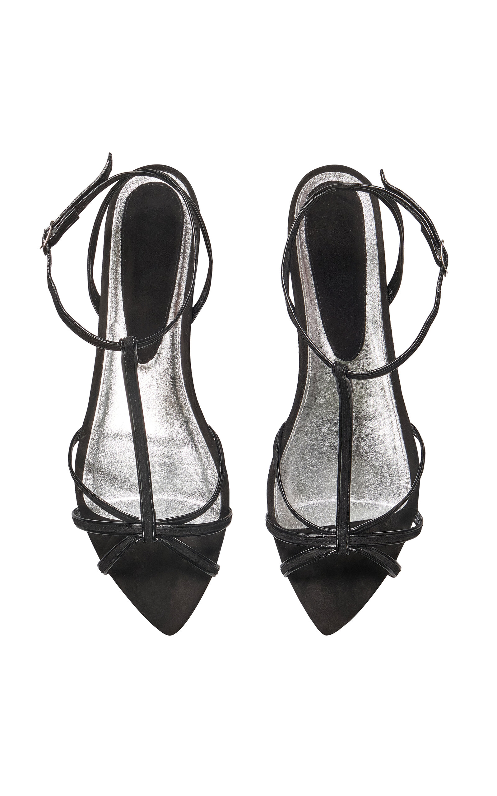 Johanna Ortiz Opium Flower Leather Sandals In Black