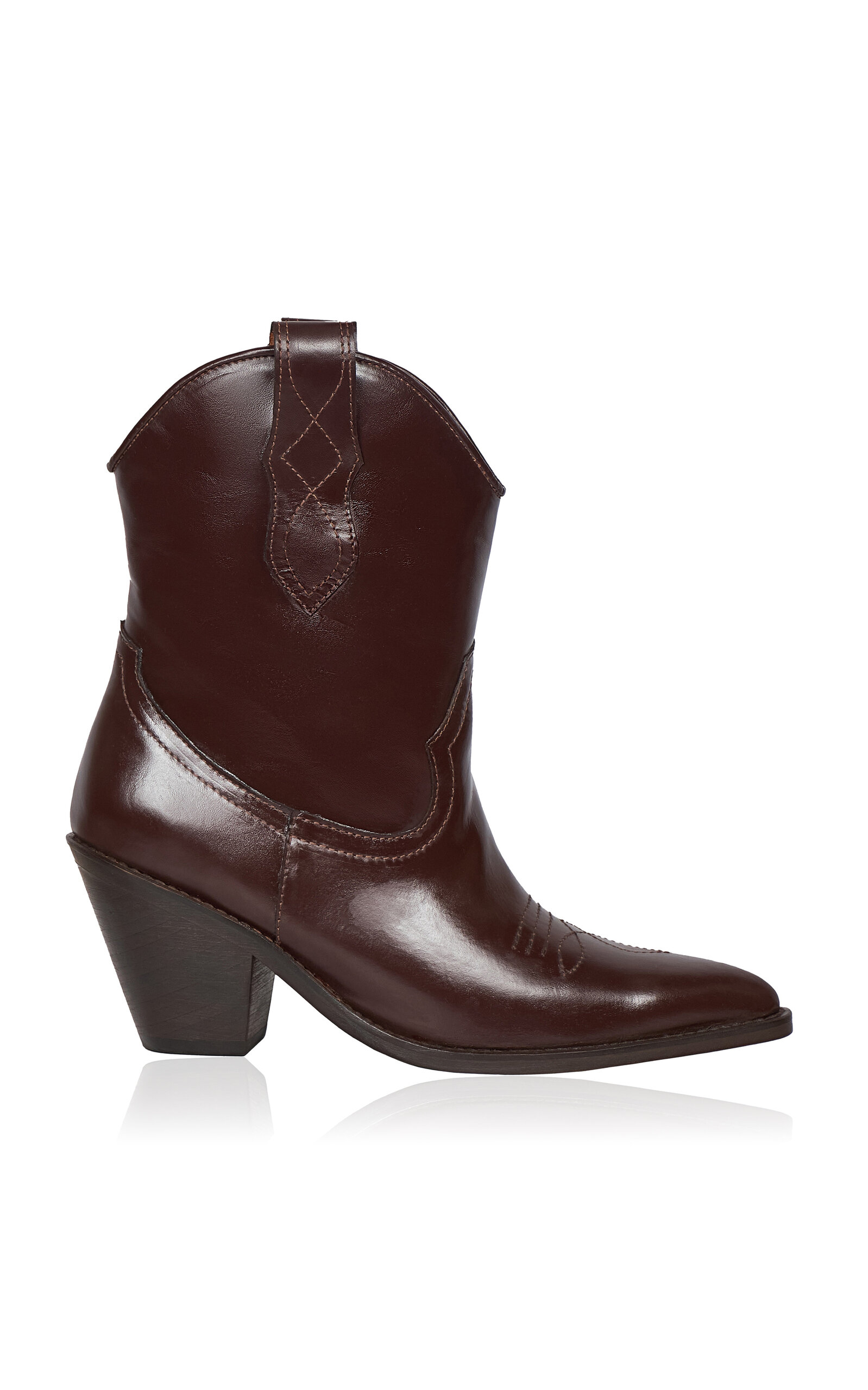 Johanna Ortiz Crescent Fable Leather Boots In Brown