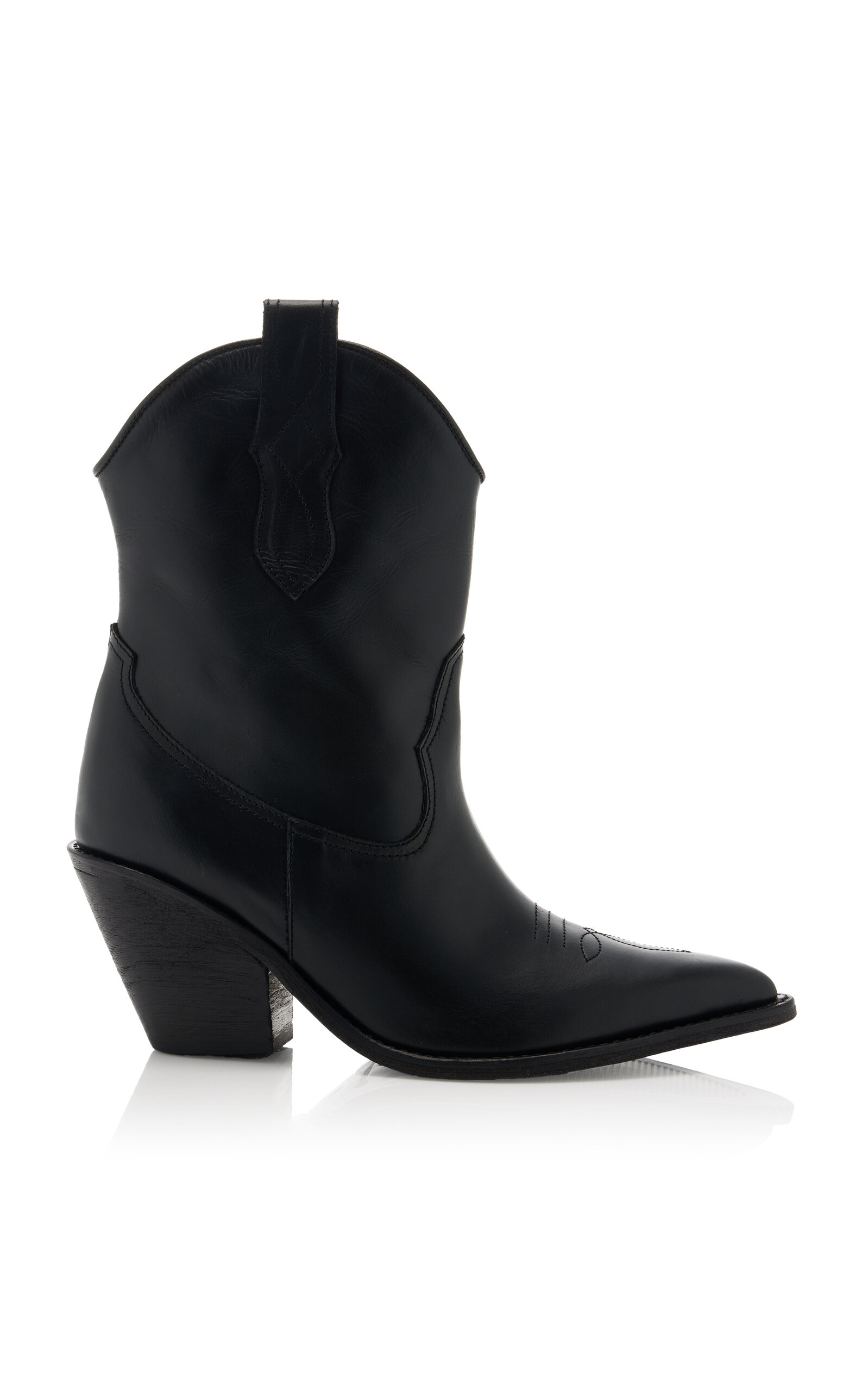 Johanna Ortiz Crescent Fable Leather Boots In Black