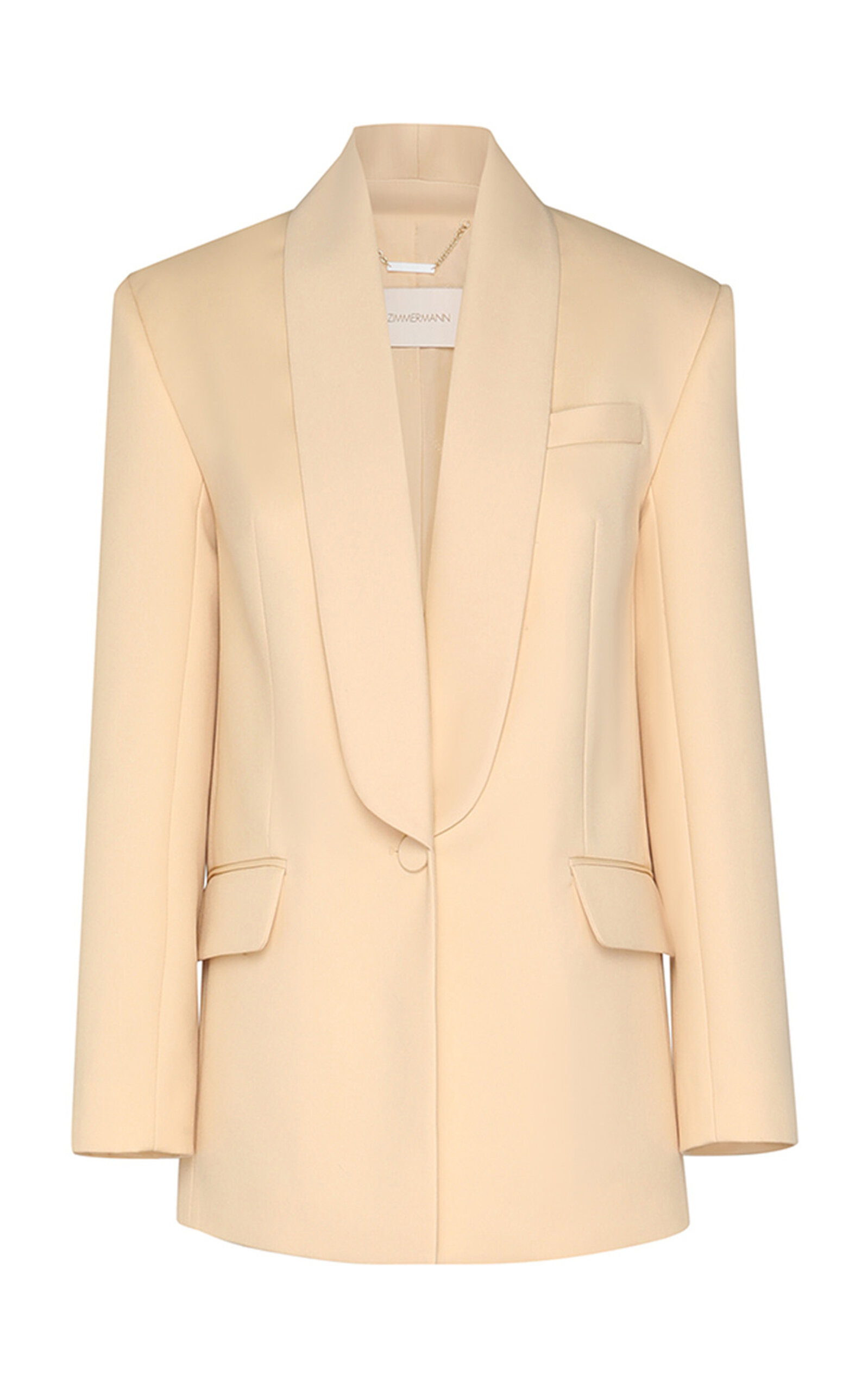 Zimmermann Illustration Wool-blend Tux Jacket In Off-white