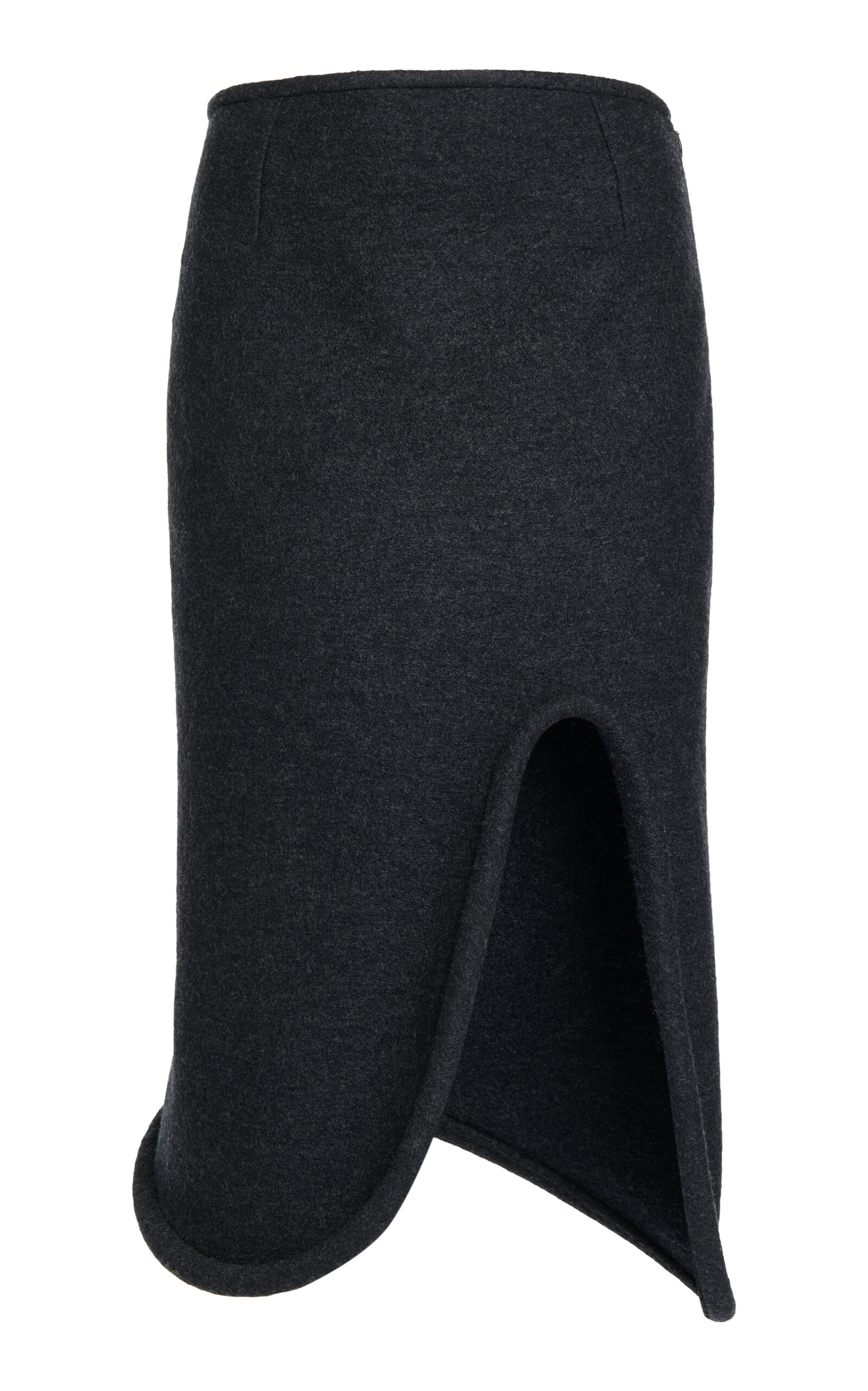 Victoria Beckham Wool Padded Tube Mini Skirt In Black