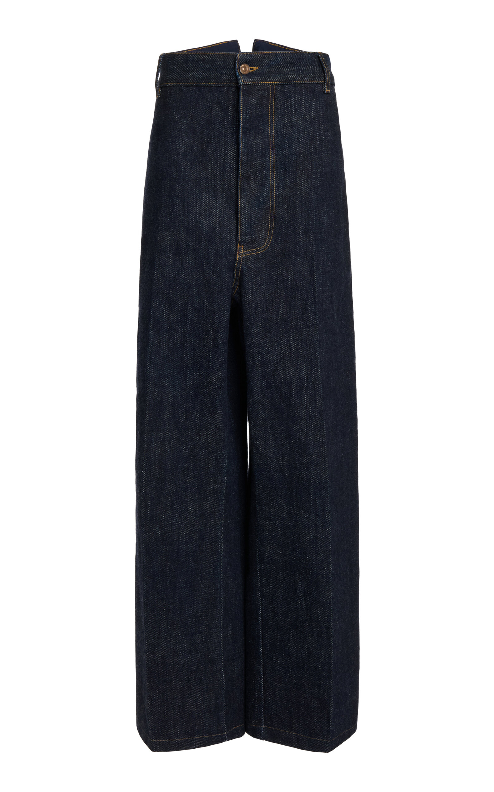 Victoria Beckham Denim Cargo Pants In Navy