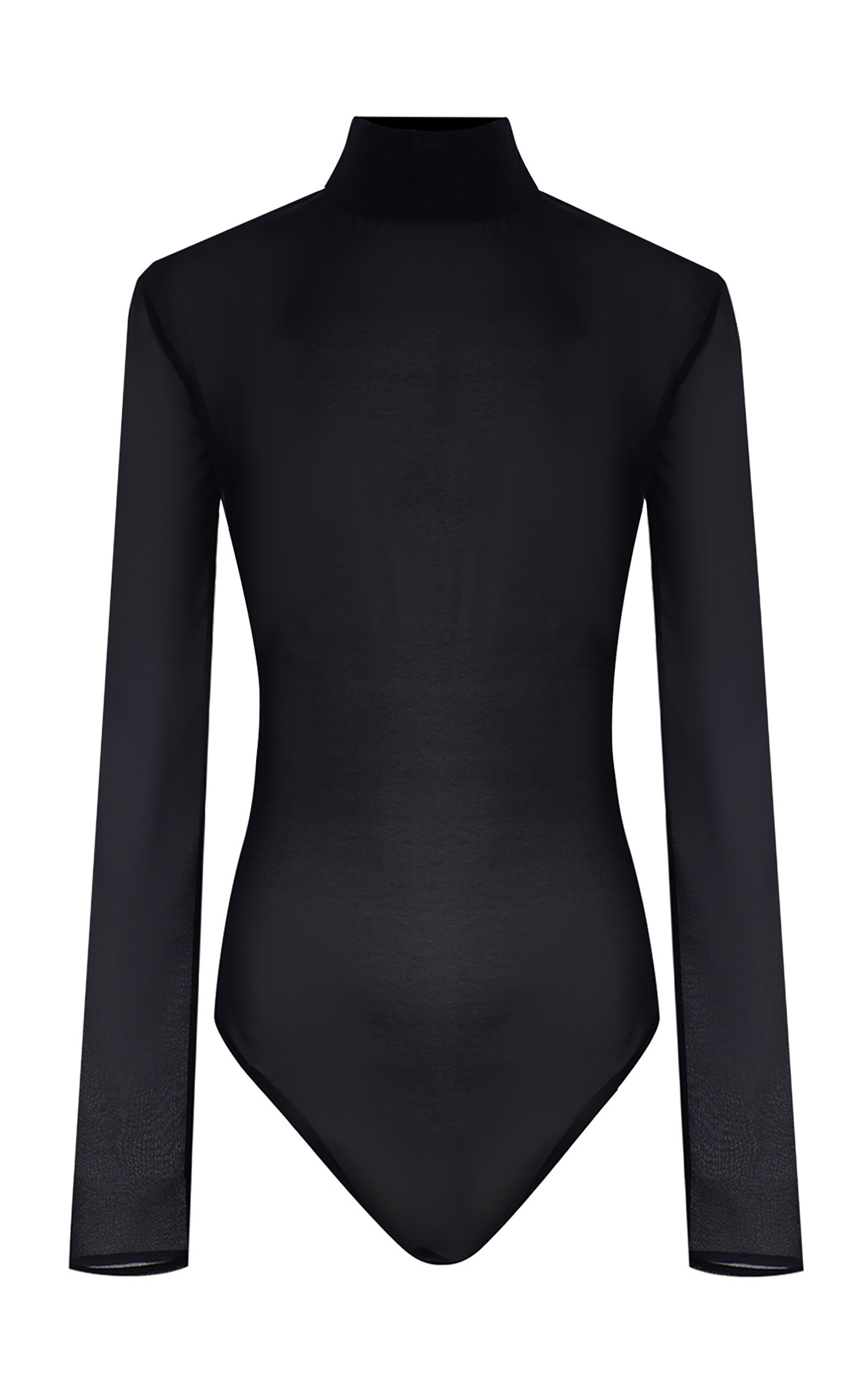 The New Arrivals Ilkyaz Ozel Catroux Silk Turtleneck Top In Black