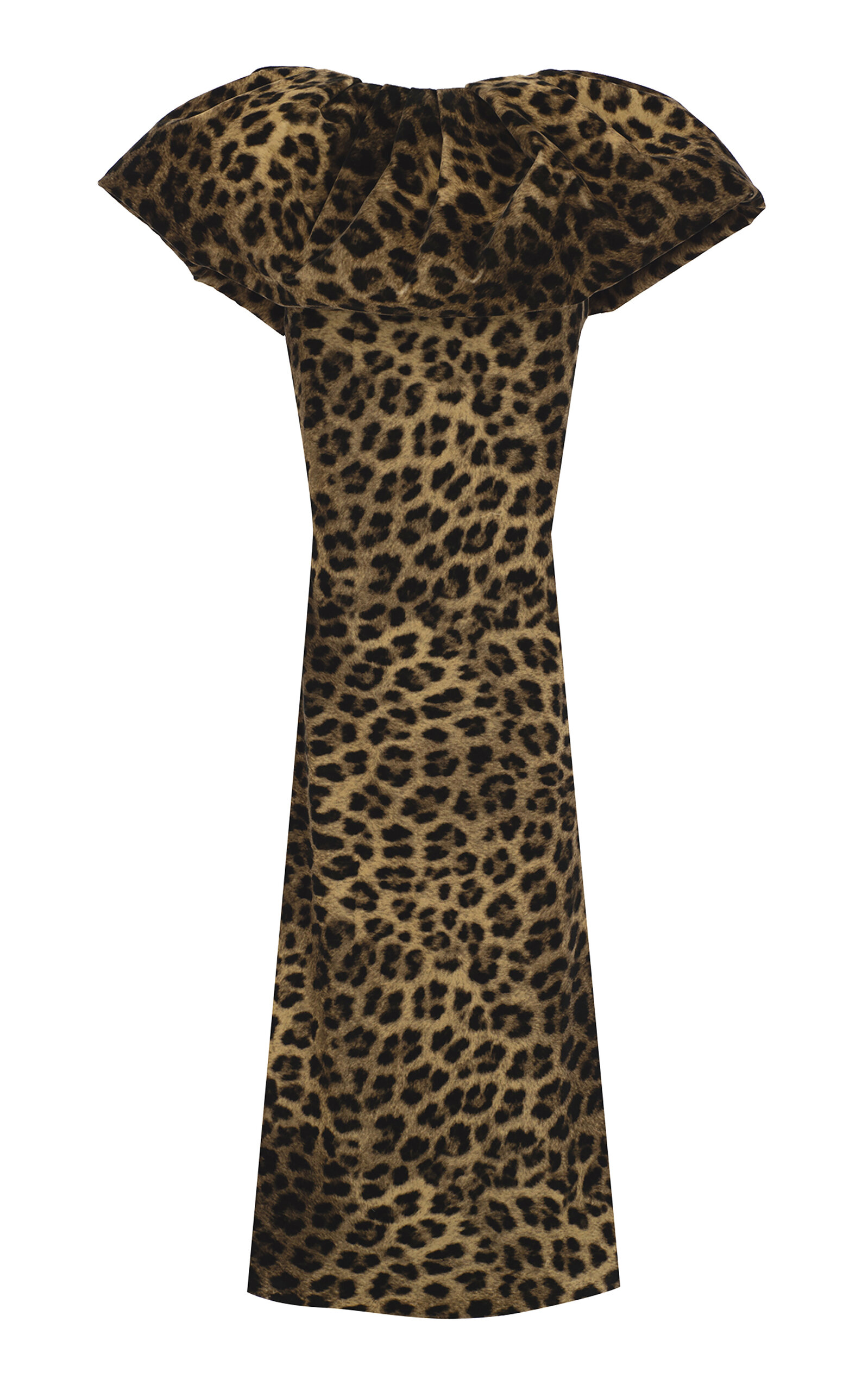 The New Arrivals Ilkyaz Ozel Galina Cotton Peplum Maxi Skirt In Animal