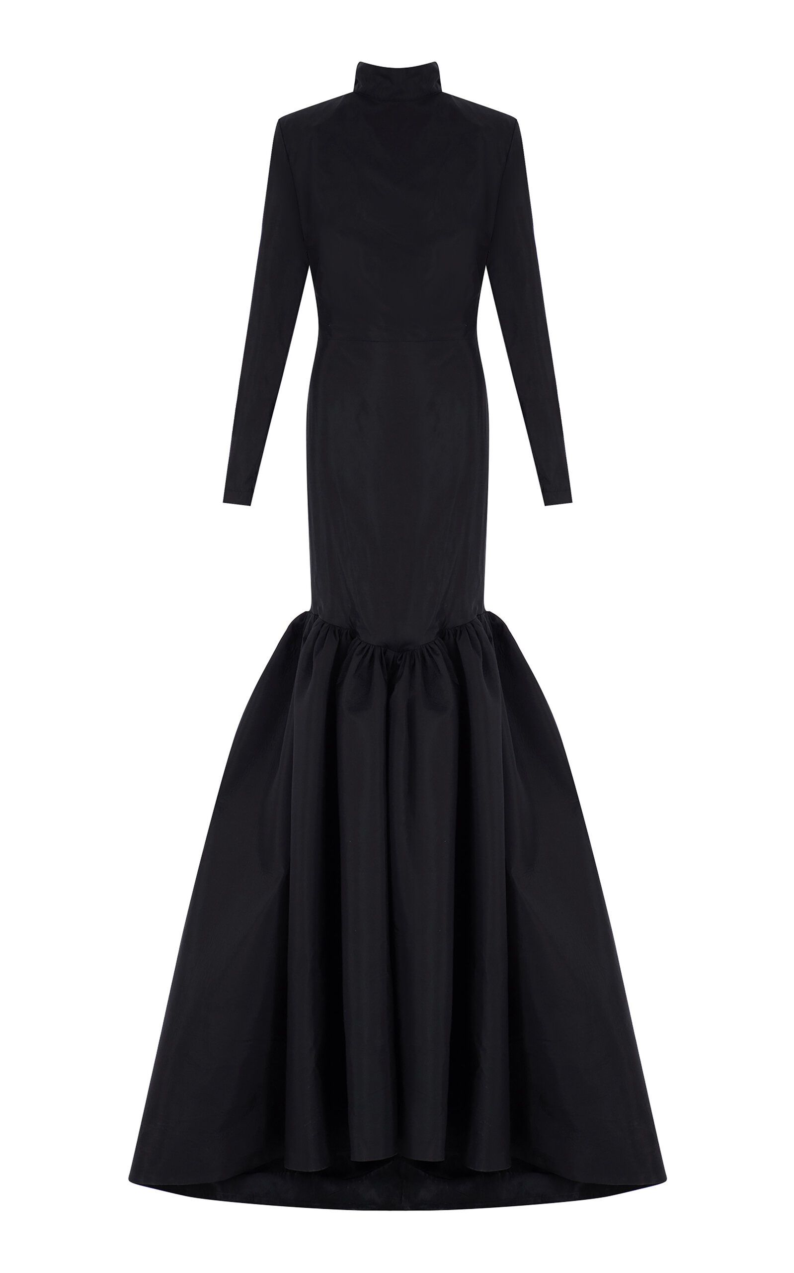 The New Arrivals Ilkyaz Ozel Solange Silk Open-back Mermaid Maxi Dress In Black