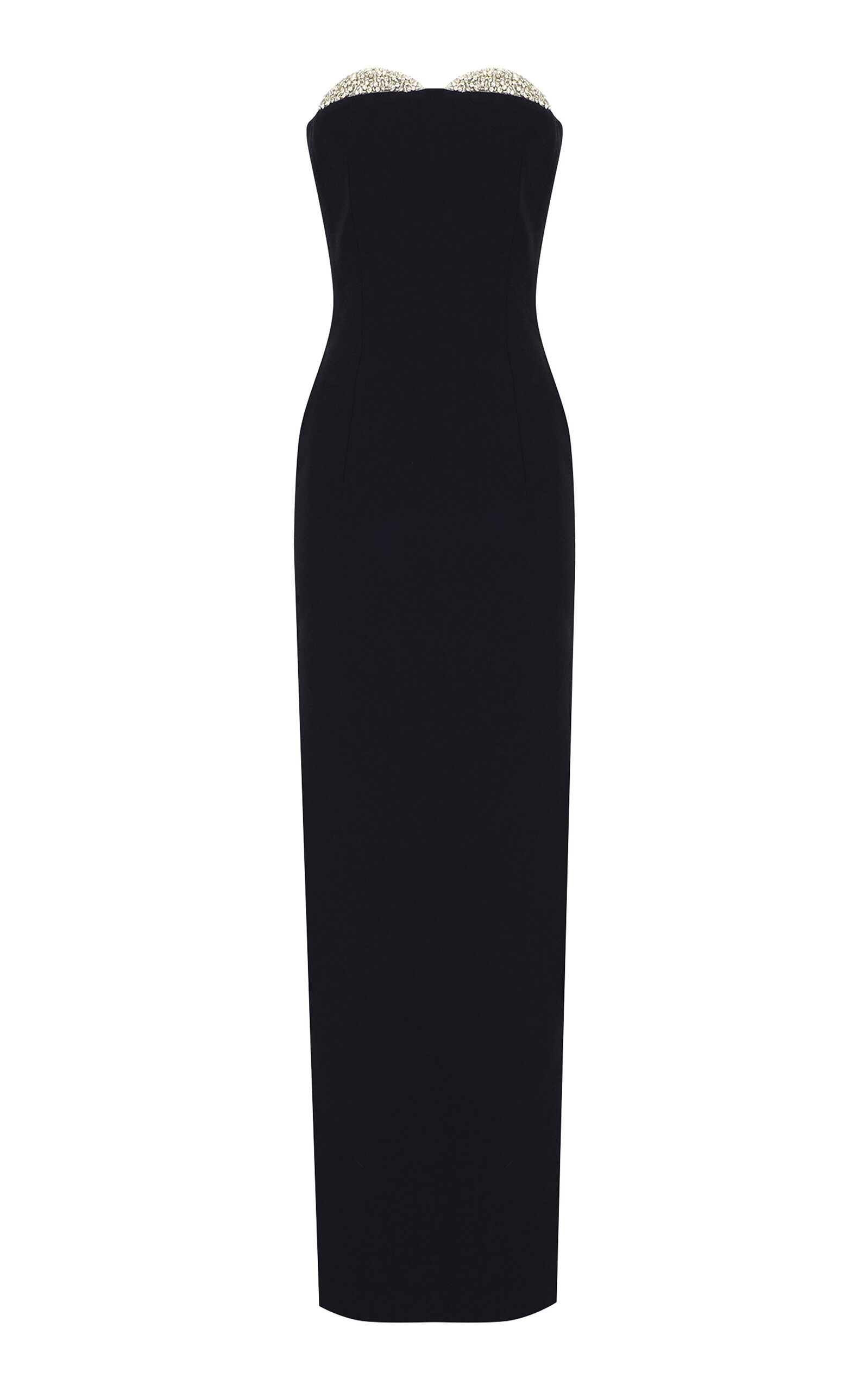 The New Arrivals Ilkyaz Ozel Noelie Silk Crystal-embellished Midi Dress In Black