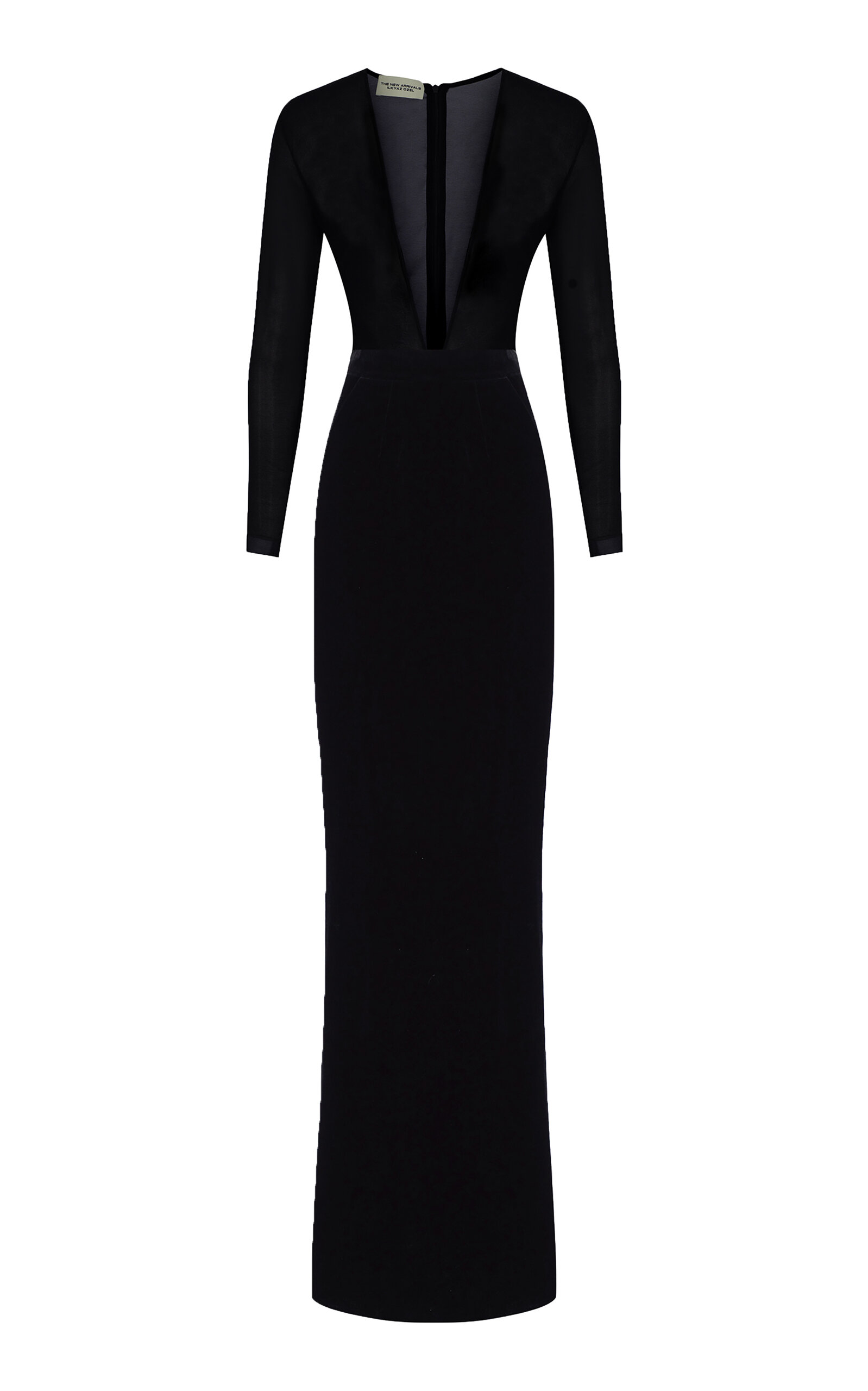 The New Arrivals Ilkyaz Ozel Zada Silk Maxi Dress In Black