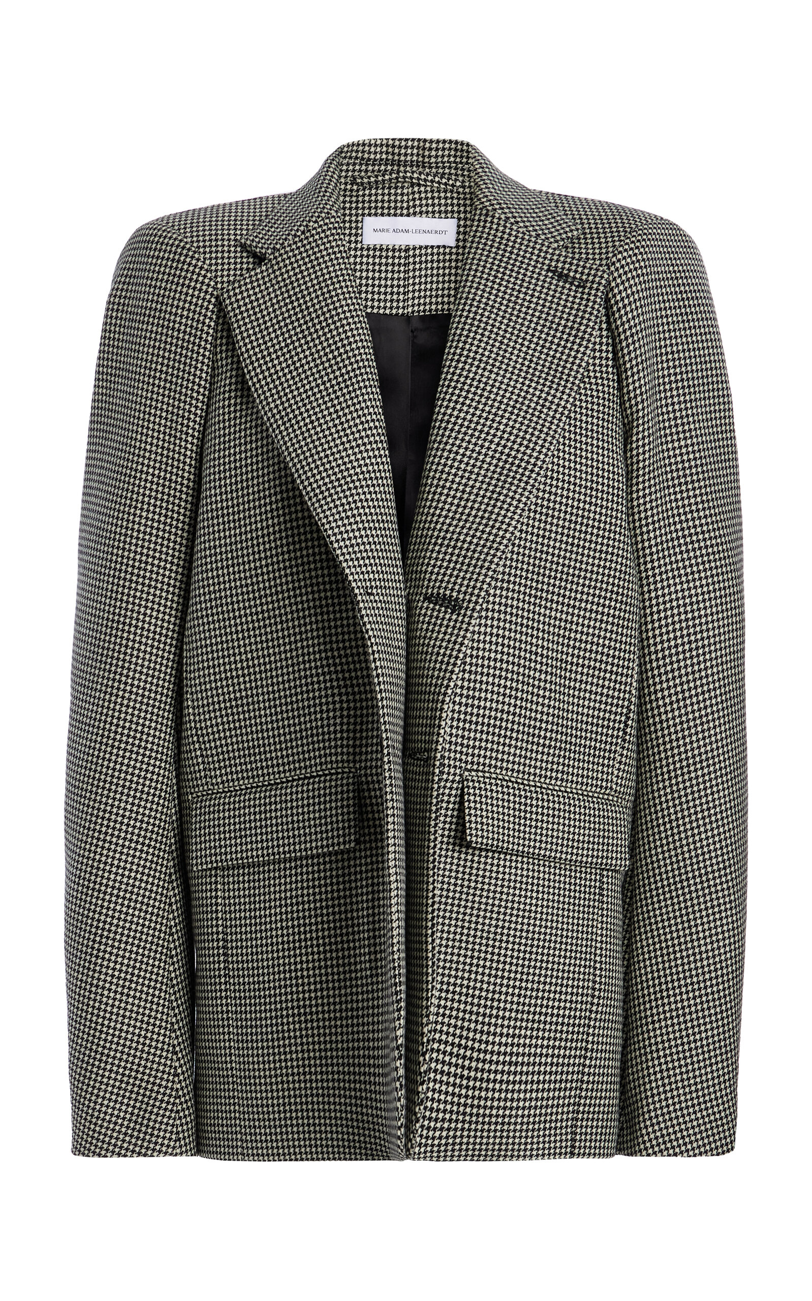 Structured Checked Wool Blazer