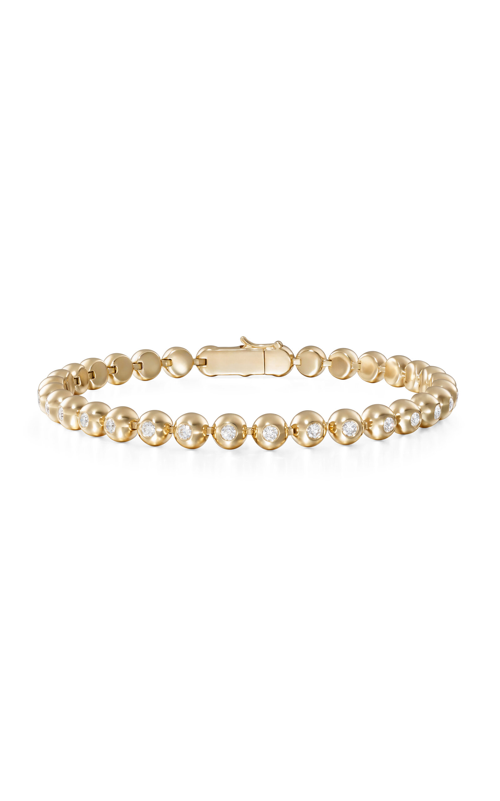 Shop Melissa Kaye Audrey 18k Yellow Gold Diamond Tennis Bracelet