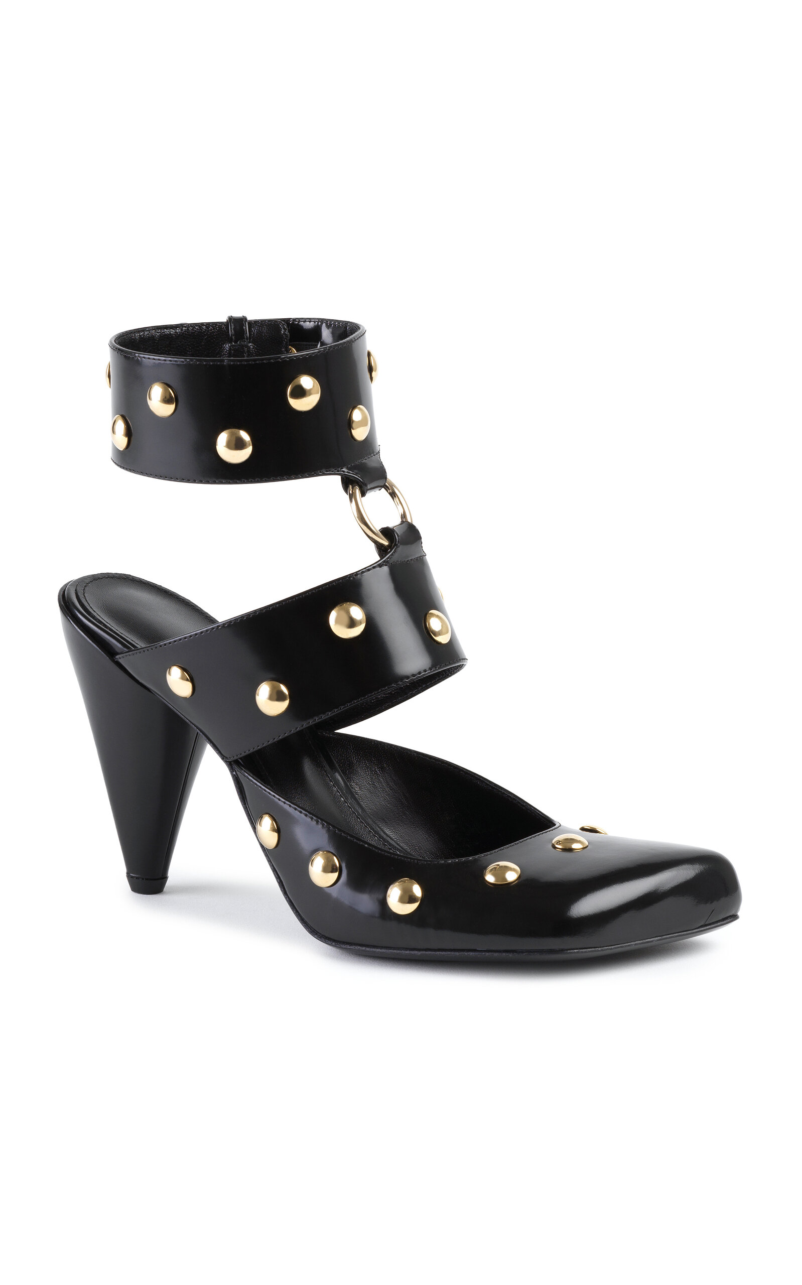 Chloé Jade Stud Embellished Leather Pumps In Black