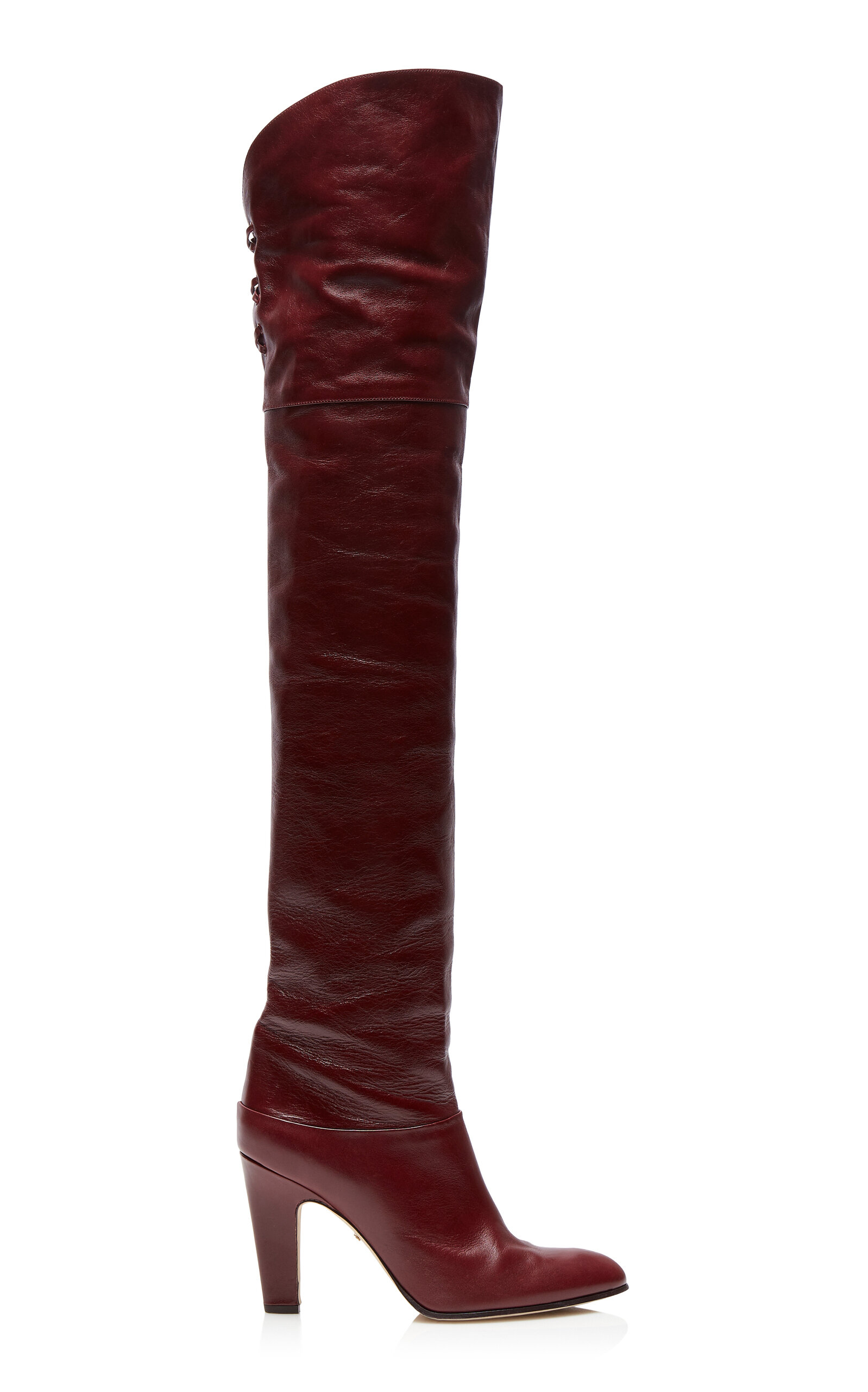 Chloé Eve Over-the-knee Leather Boots In Brown