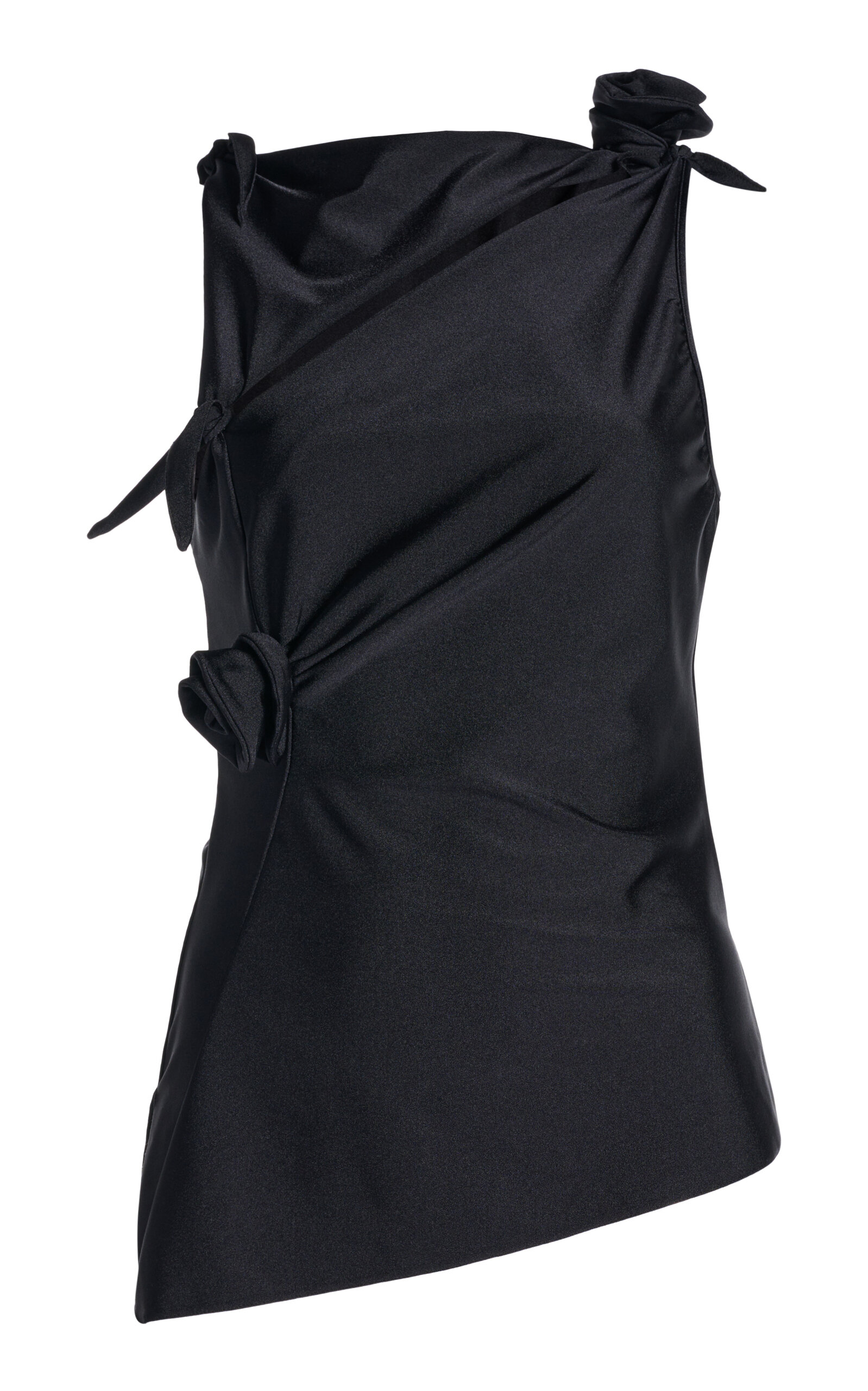 Coperni Asymmetric Cutout Top In Black