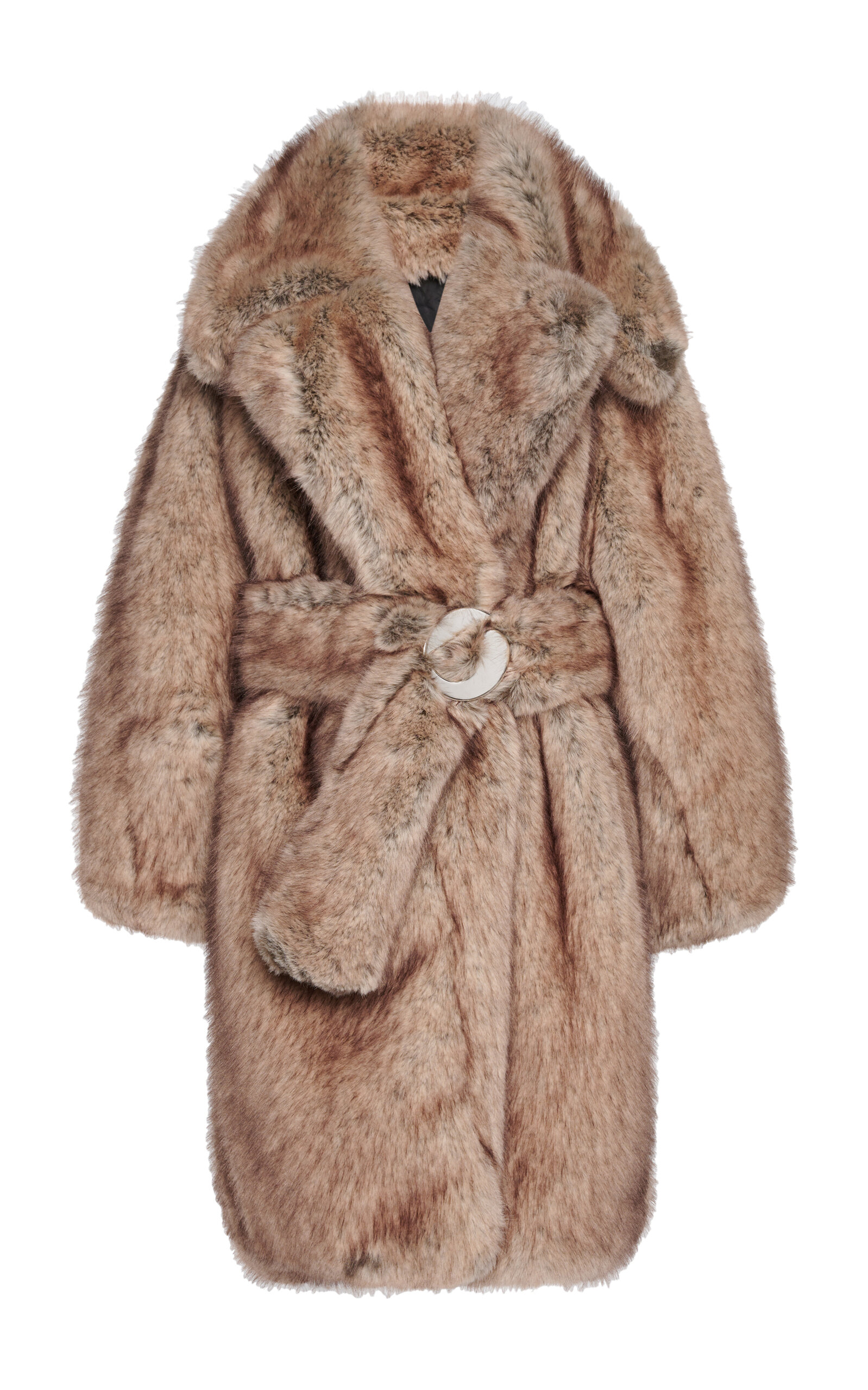 Coperni Oversized Faux Fur Coat In Brown