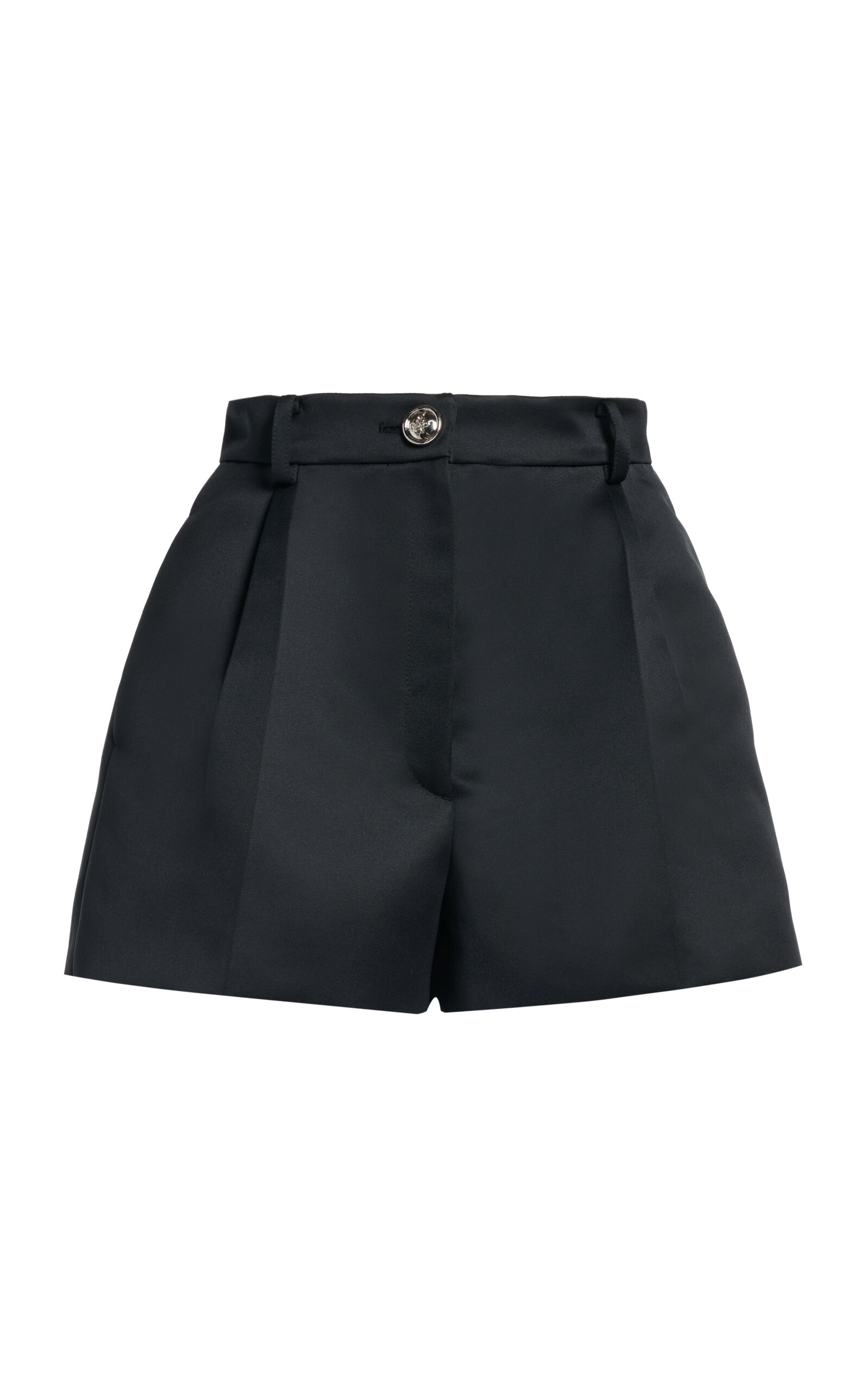 Giambattista Valli Duchesse Satin Shorts In Black