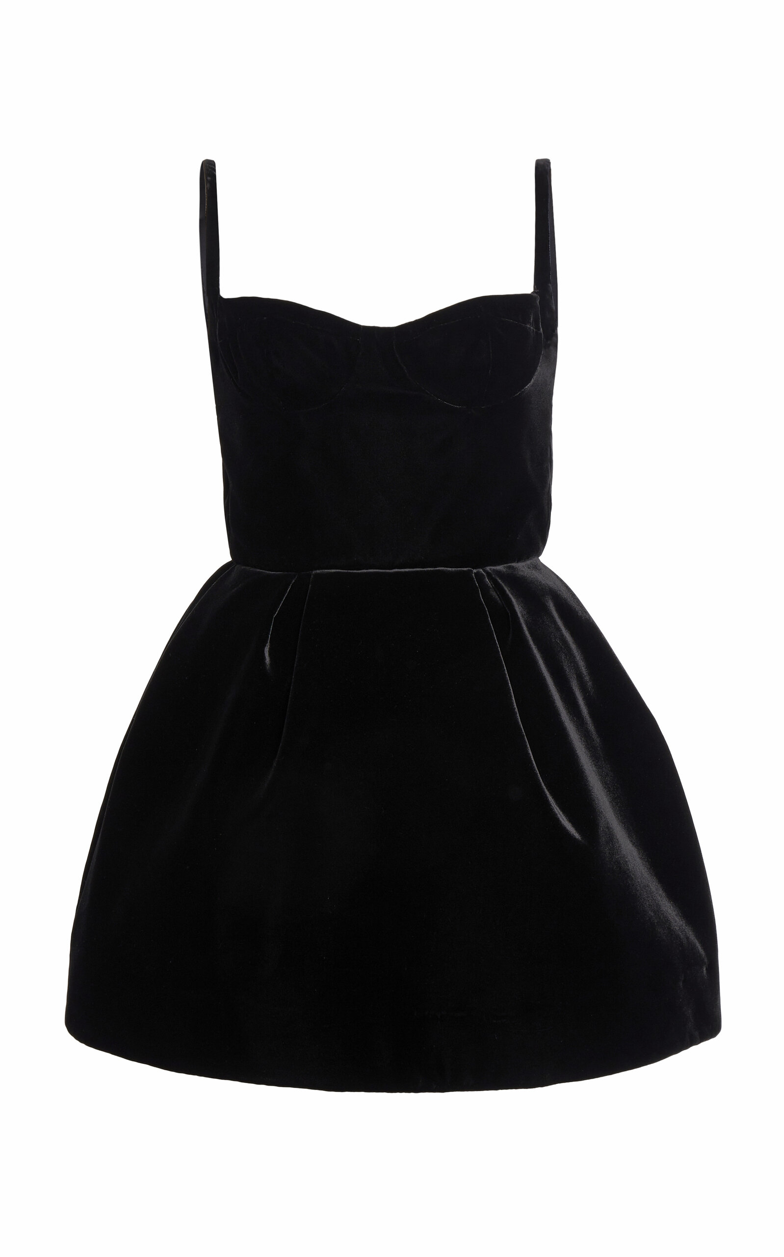 Giambattista Valli Velvet Bustier Mini Dress In Black