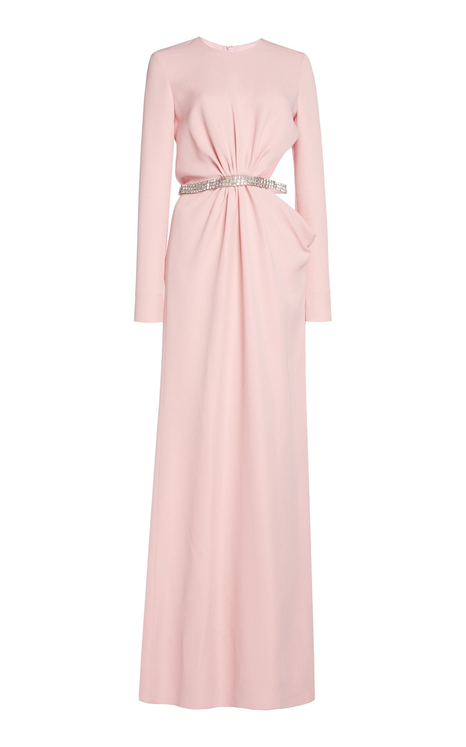 Giambattista Valli Cutout Crepe Maxi Dress In Pink