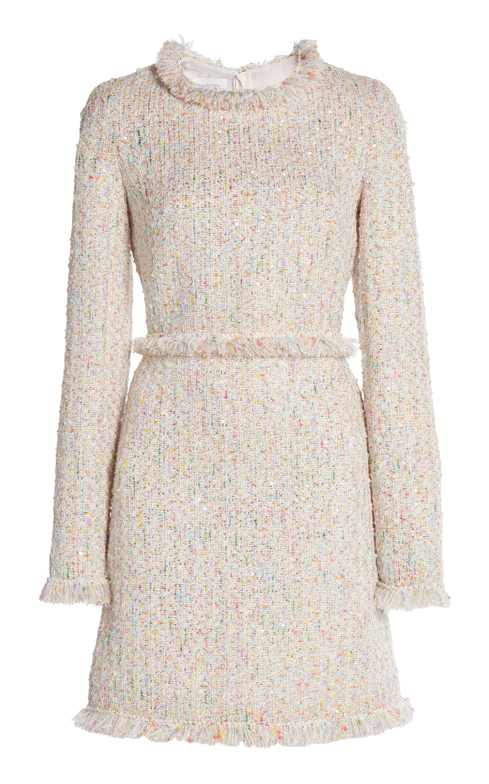 Giambattista Valli Fringed Bouclé Mini Dress In Multi