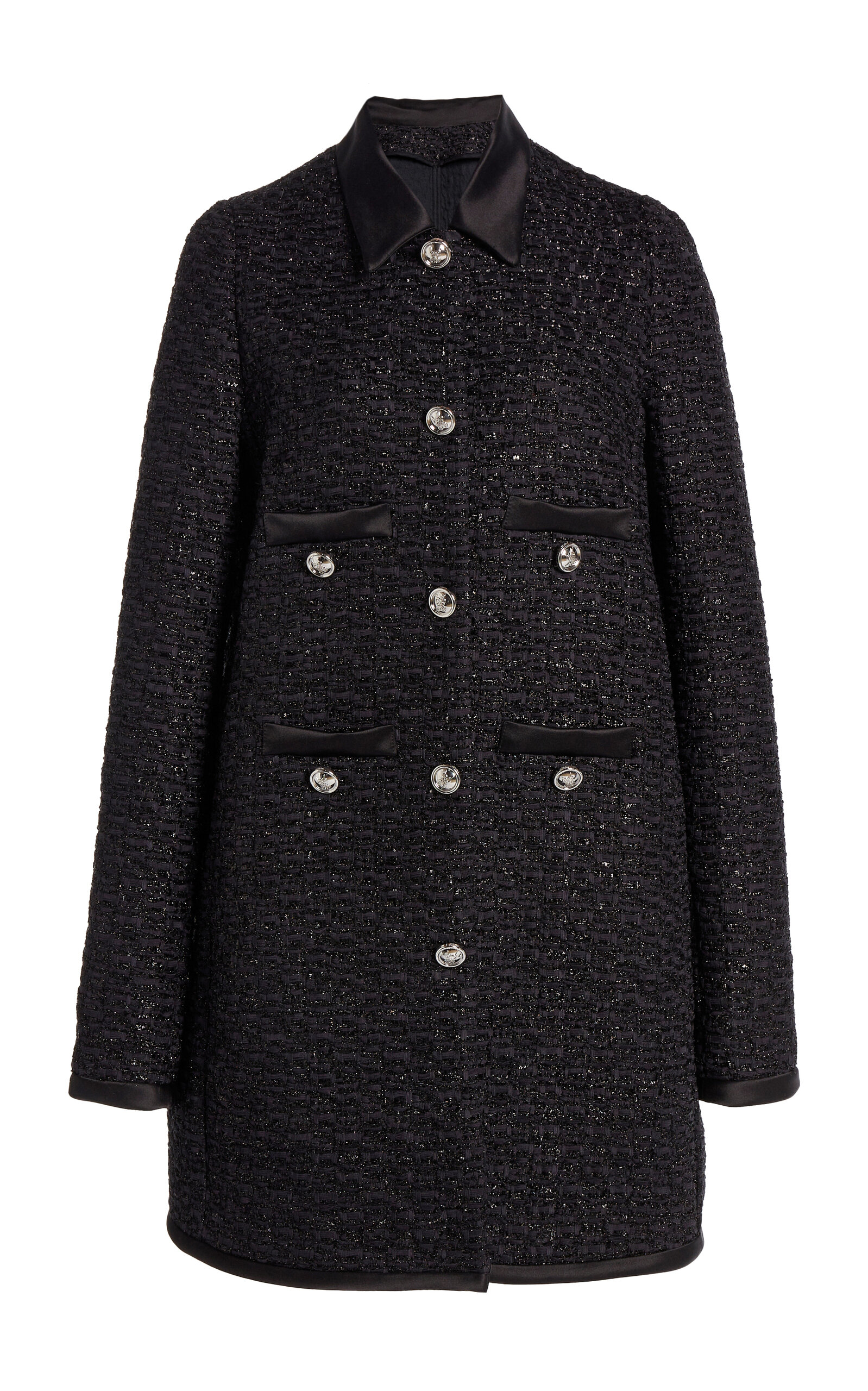 Giambattista Valli Button-detailed Bouclé Coat In Black