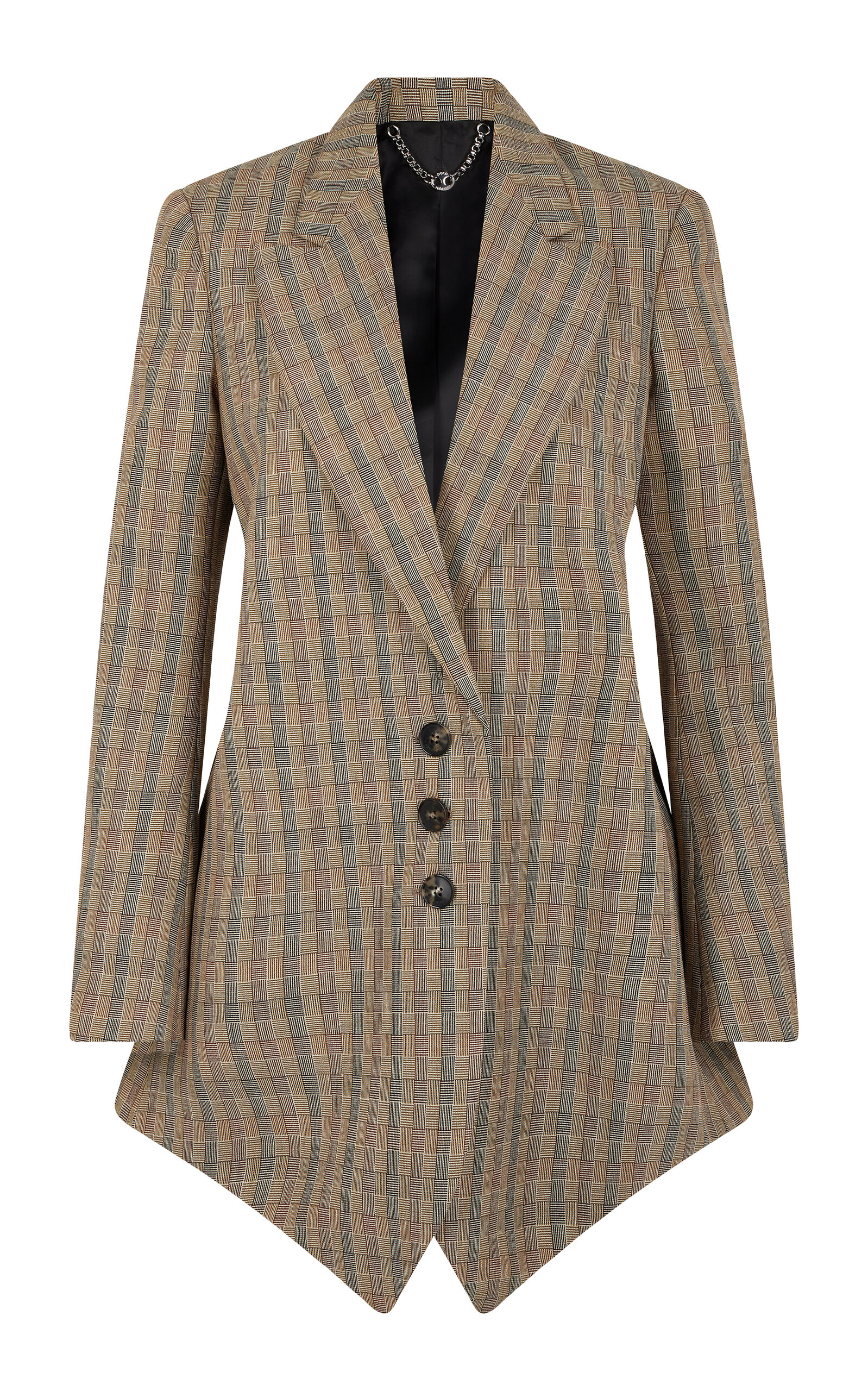 Rabanne Plaid Wool Blazer