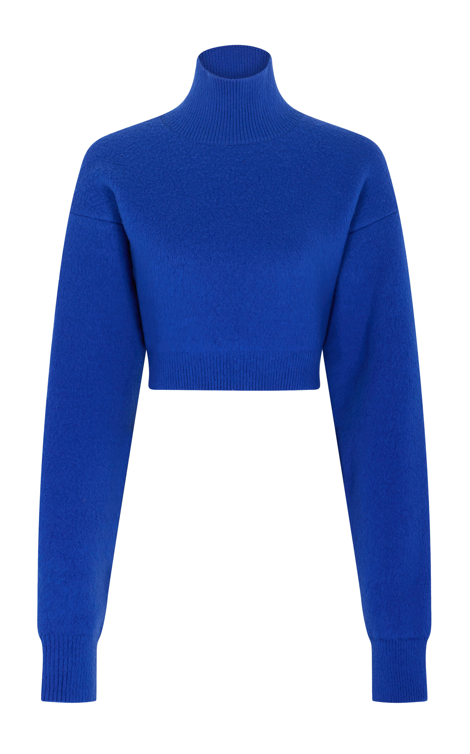 Rabanne Turtleneck Wool Sweater In Blue