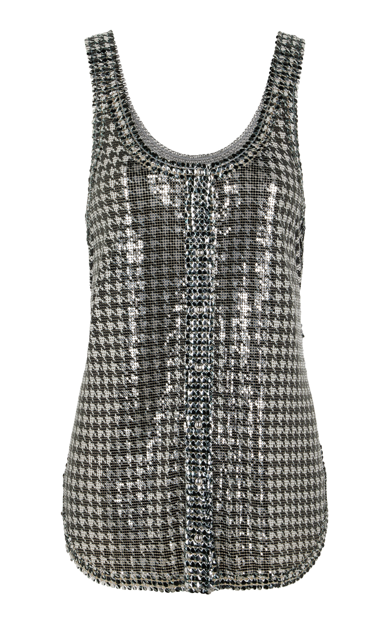 Rabanne Chanmail Tank Top In Silver