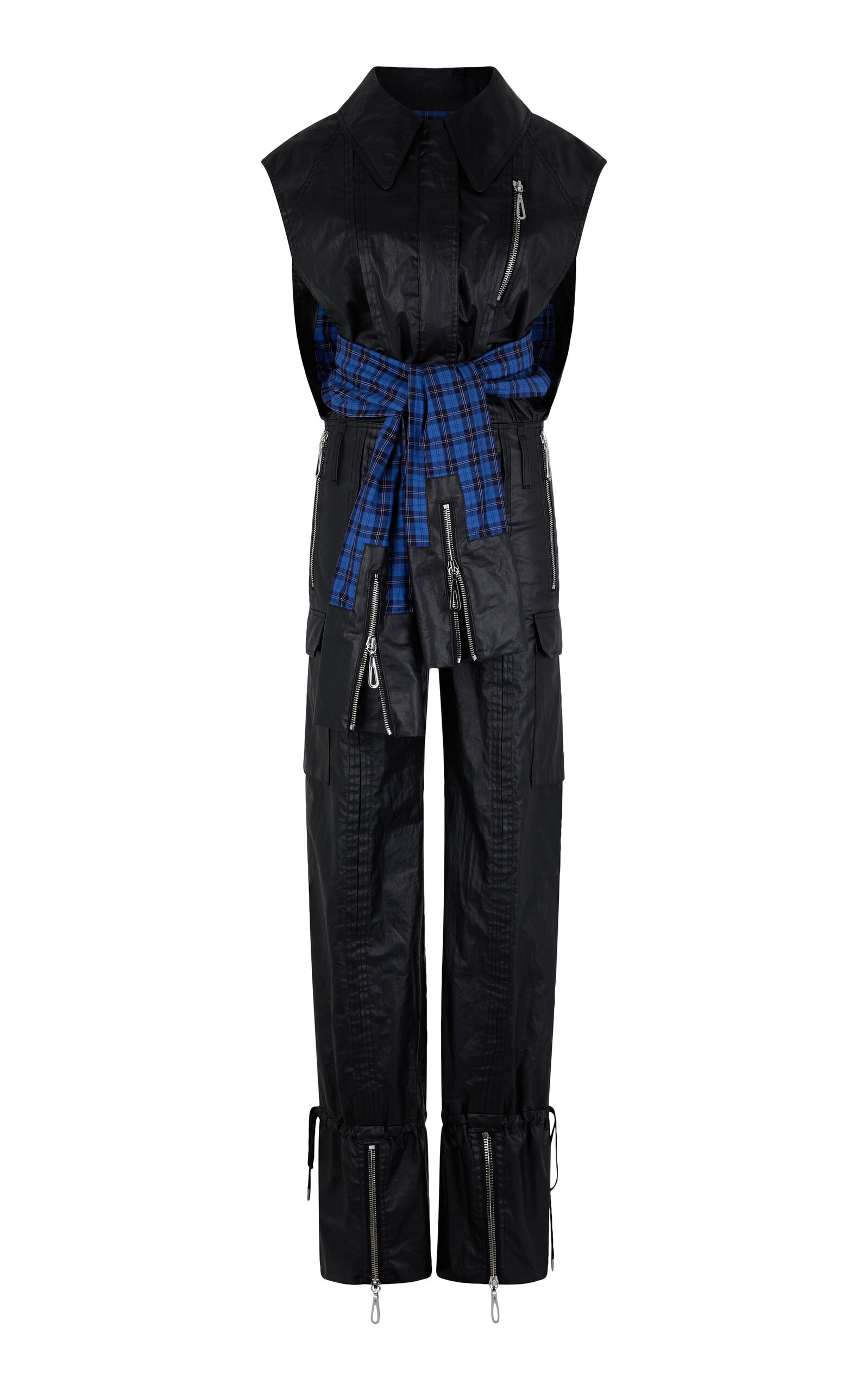 Rabanne Zip-detailed Jumpsuit In Black