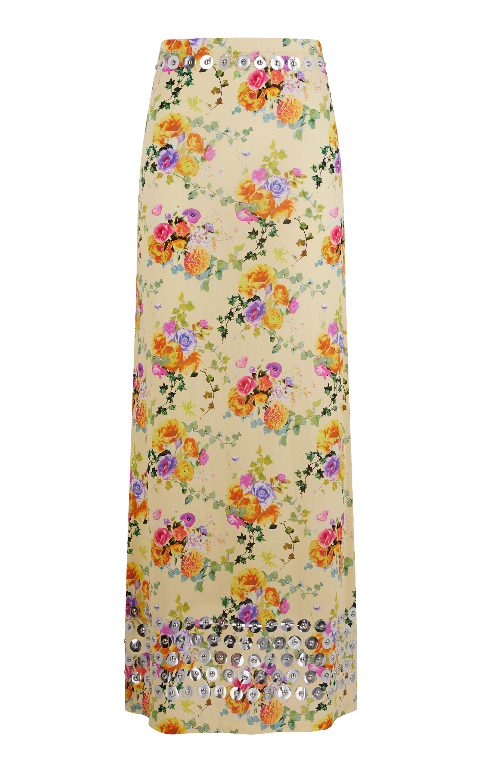 Rabanne Draped Maxi Skirt In Print