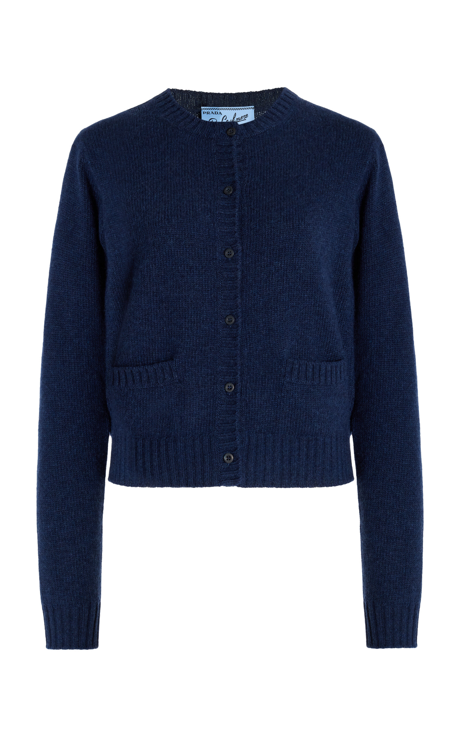 Shop Prada Re-cashmere Cardigan In Blue